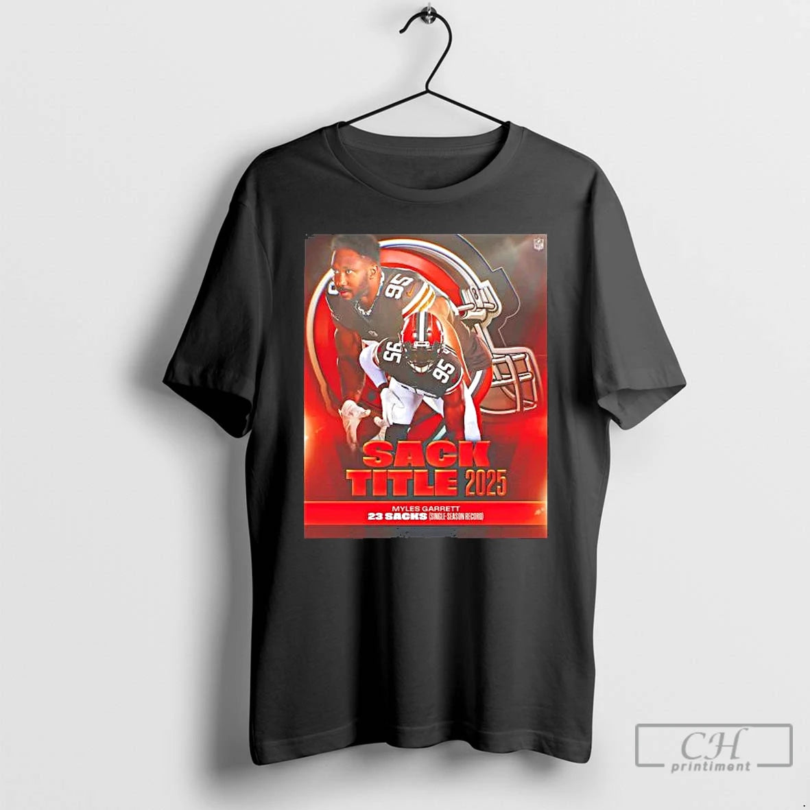 Premium Myles Garrett Sack Title 2025 T-Shirts, Hoodie, Sweatshirt | PopFlextees.com