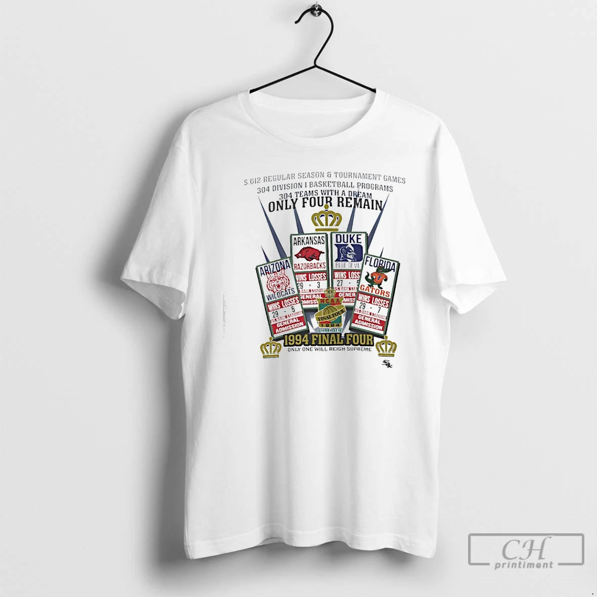 Premium Ncaa Final Four Only Four Remain 1994 T-Shirts, Hoodie, Sweatshirt | PopFlextees.com