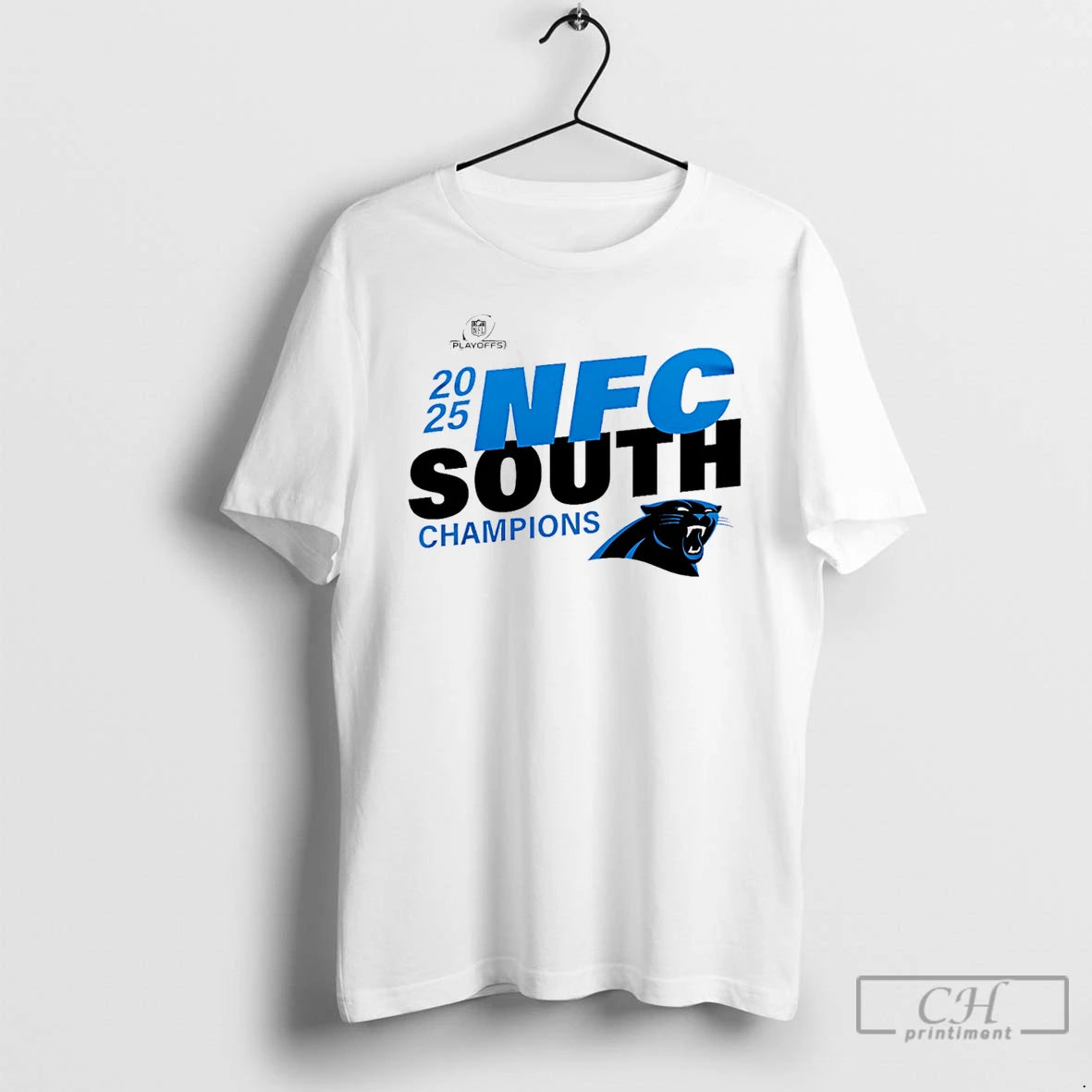 Premium Nfc South Division Champions 2025 Carolina Panthers Logo T-Shirts, Hoodie, Sweatshirt | PopFlextees.com