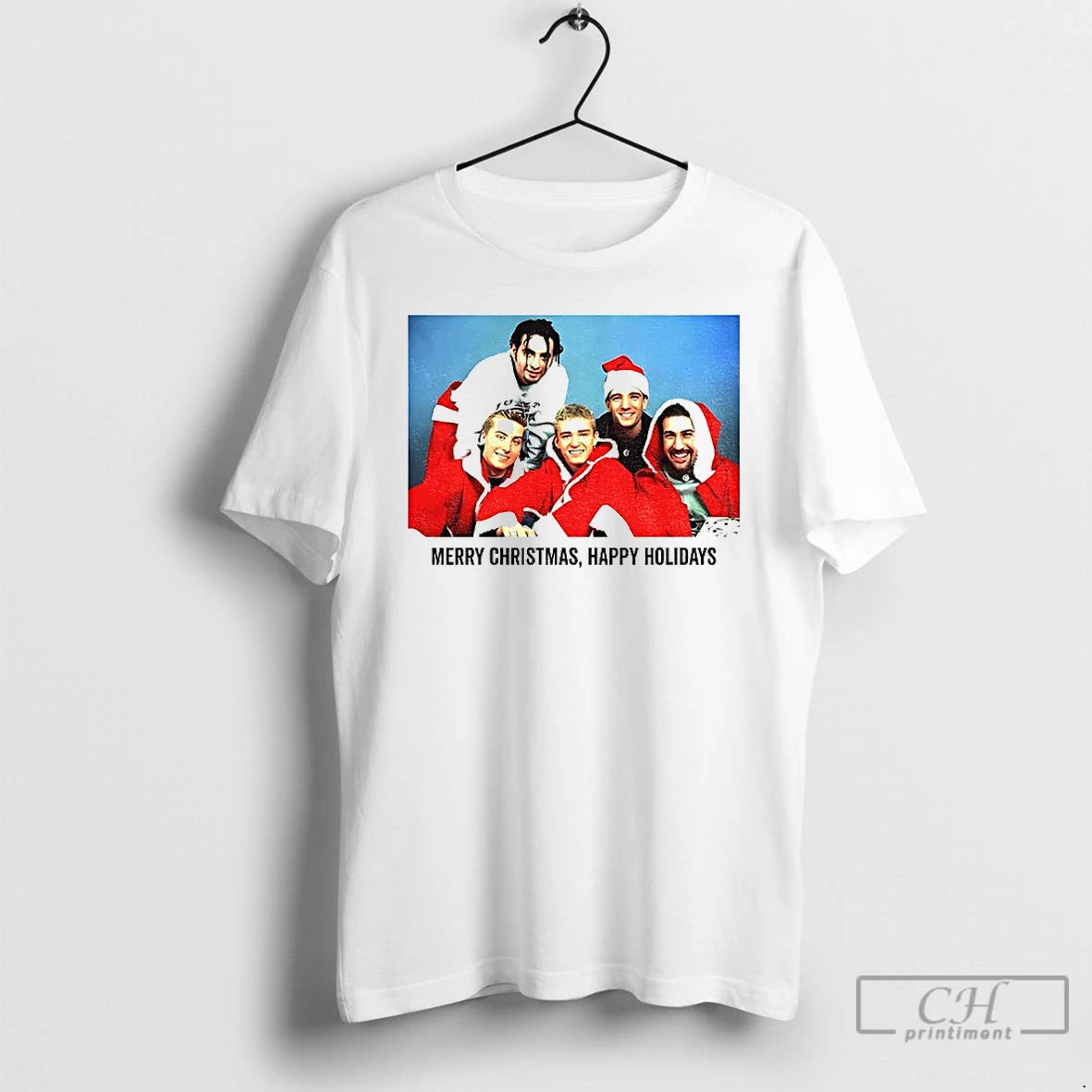 Premium Nsync Boy Band Merry Christmas Happy Holidays T-Shirts, Hoodie, Sweatshirt | PopFlextees.com