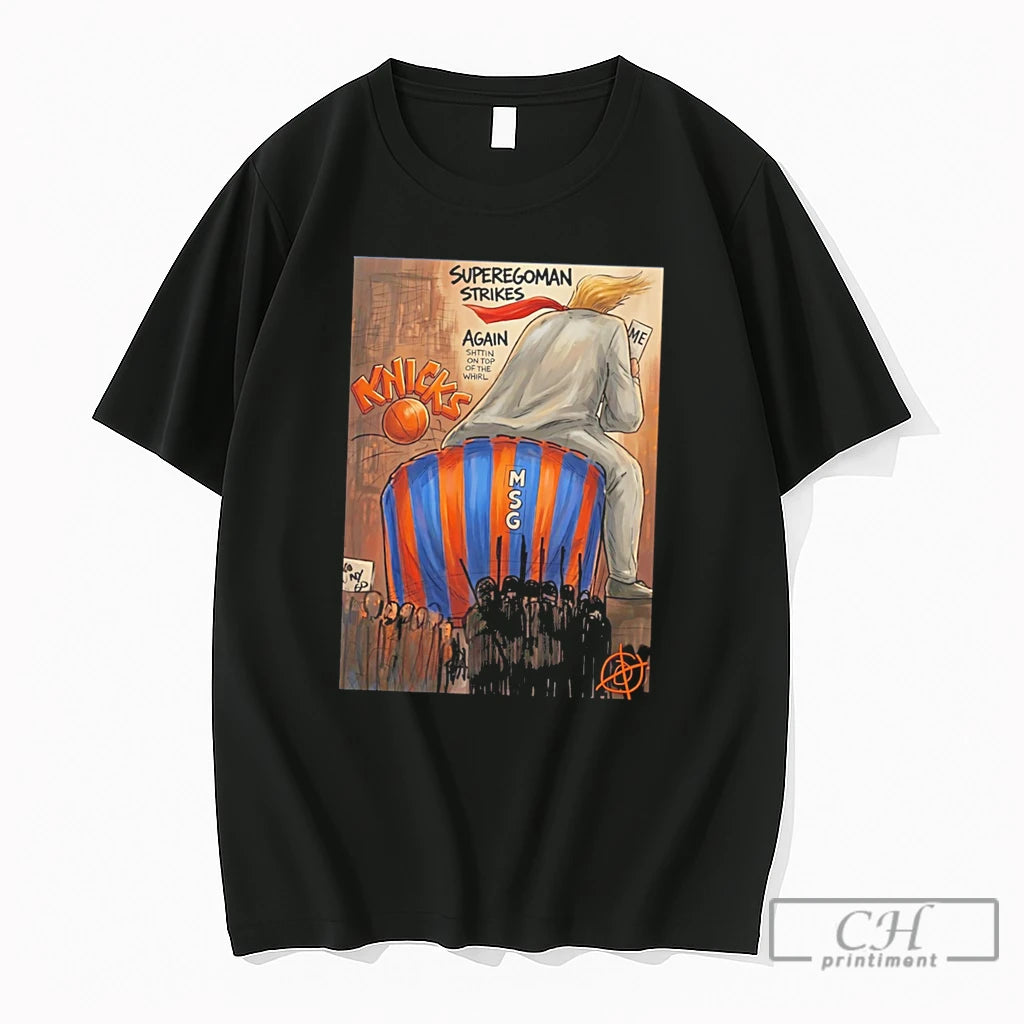 Premium Ny Knicks Superegoman Strikes Again Shittin On Top Of The Whirl Tee T Shirts
