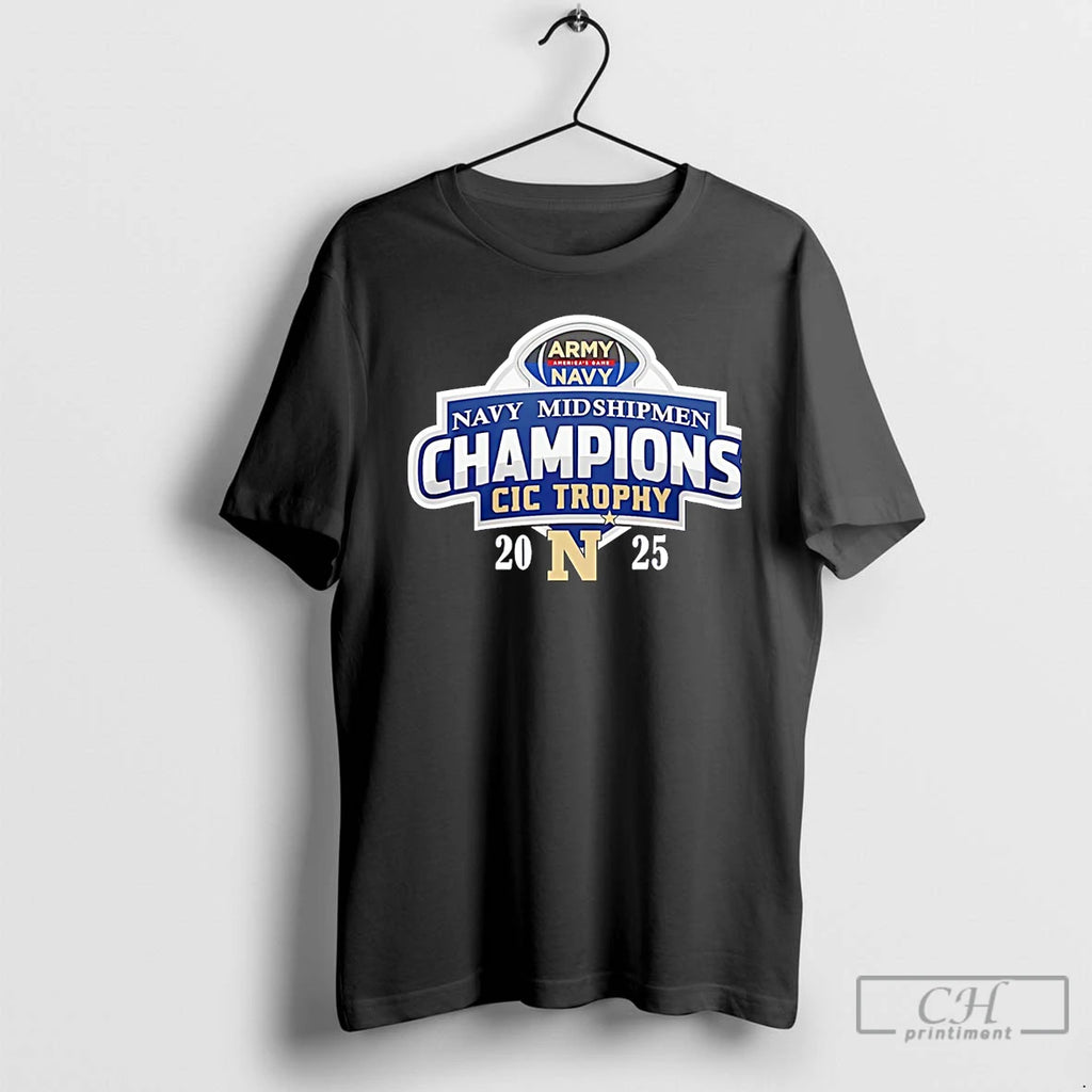 Premium Navy Midshipmen 2025 Cic Trophy Champions Christmas T-Shirts, Hoodie, Sweatshirt | PopFlextees.com