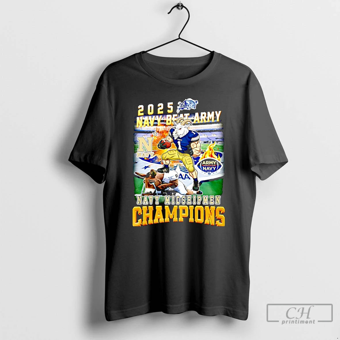 Premium Navy Midshipmen 2025 Navy Beat Army Champions Mascot Christmas T-Shirts, Hoodie, Sweatshirt | PopFlextees.com