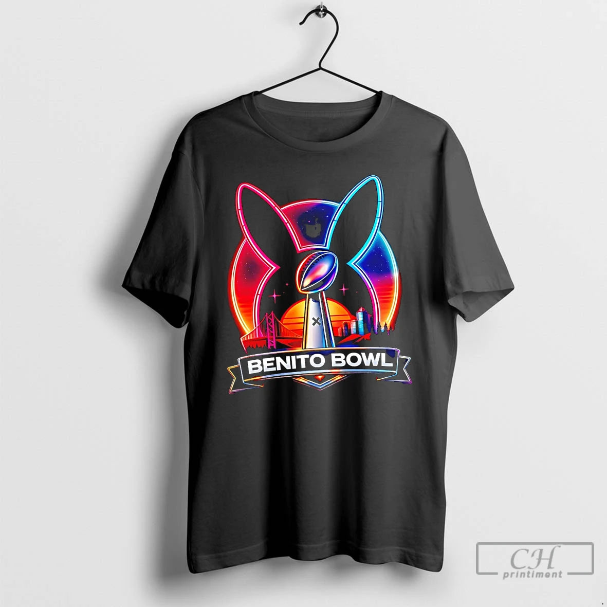 Premium Neon City Sunset Benito Bowl Football Trophy Bunny Ears Lix T-Shirts, Hoodie, Sweatshirt | PopFlextees.com