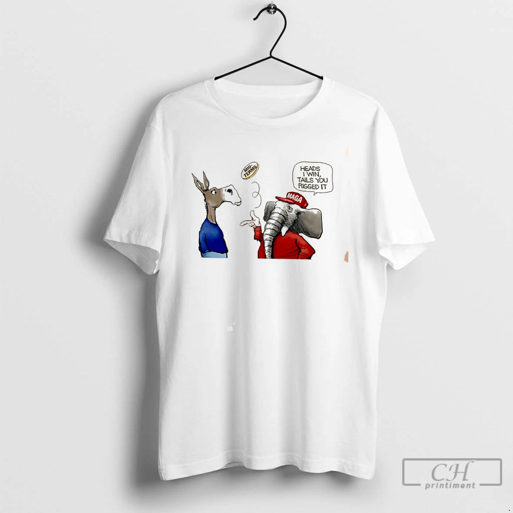 Premium New York Daily News Democratic Donkey And Republican Elephant Tee
