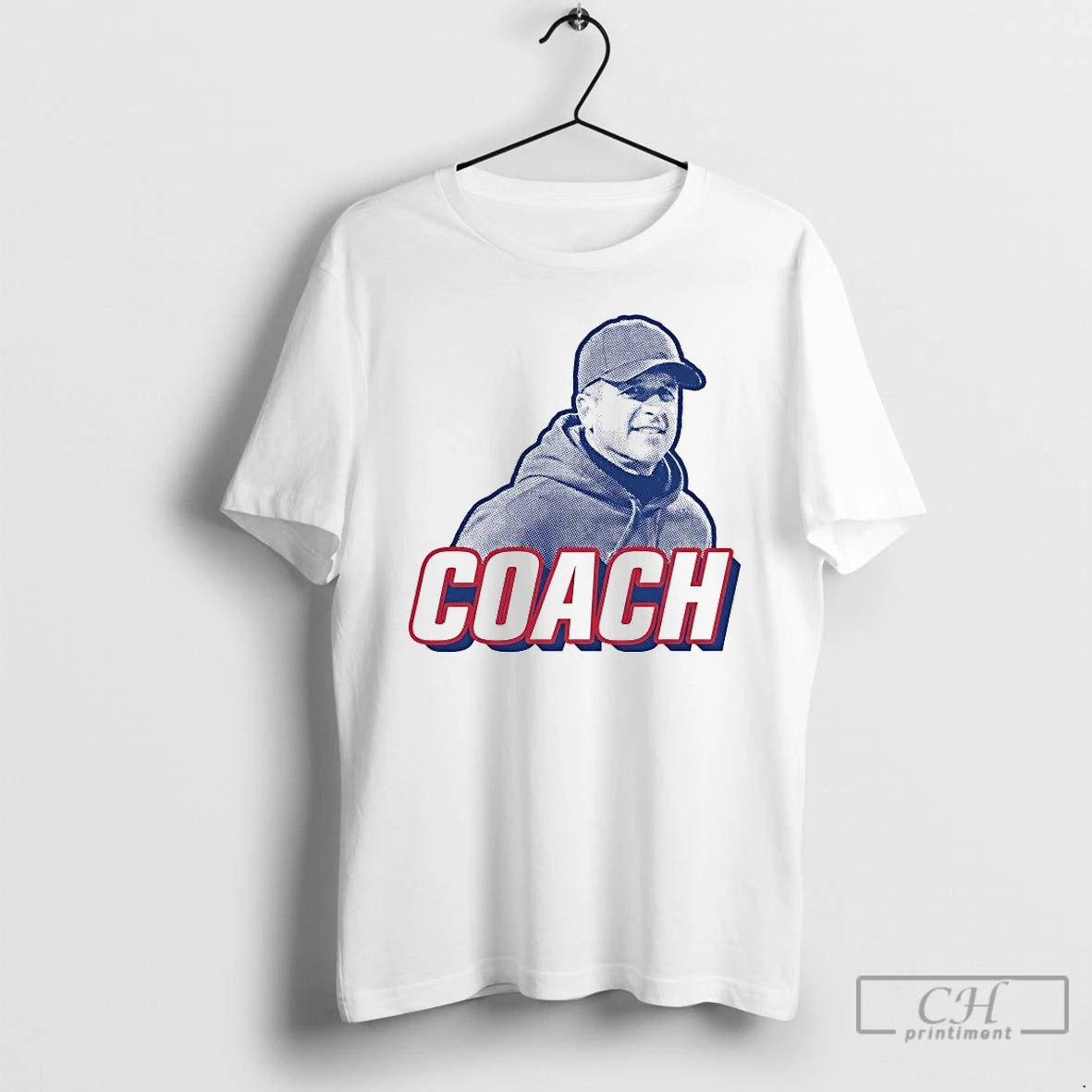 Premium New York Giants John Harbaugh Coach Portrait T-Shirts, Hoodie, Sweatshirt | PopFlextees.com