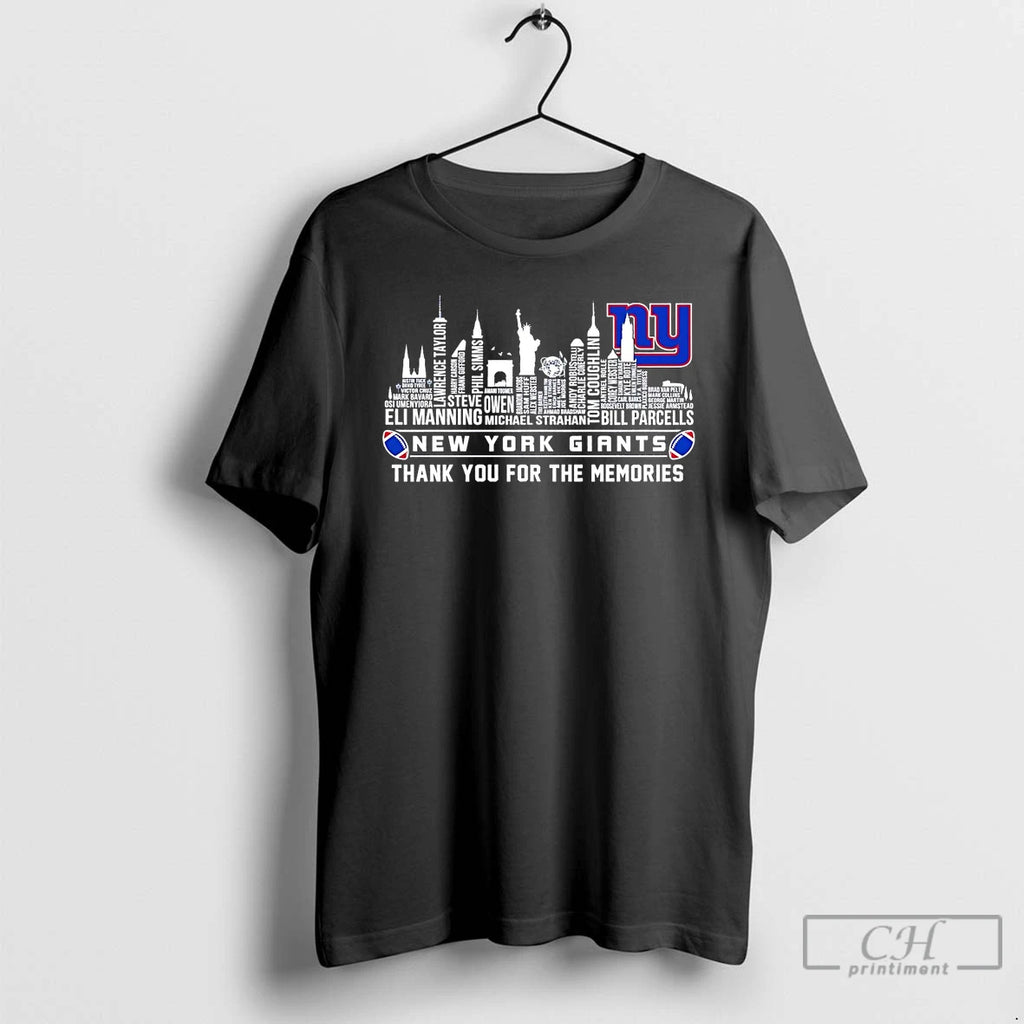 Premium New York Giants City Players Names Thank You For The Memories T Shirts Sweater Hoodie, Sweatshirt | PopFlextees.com