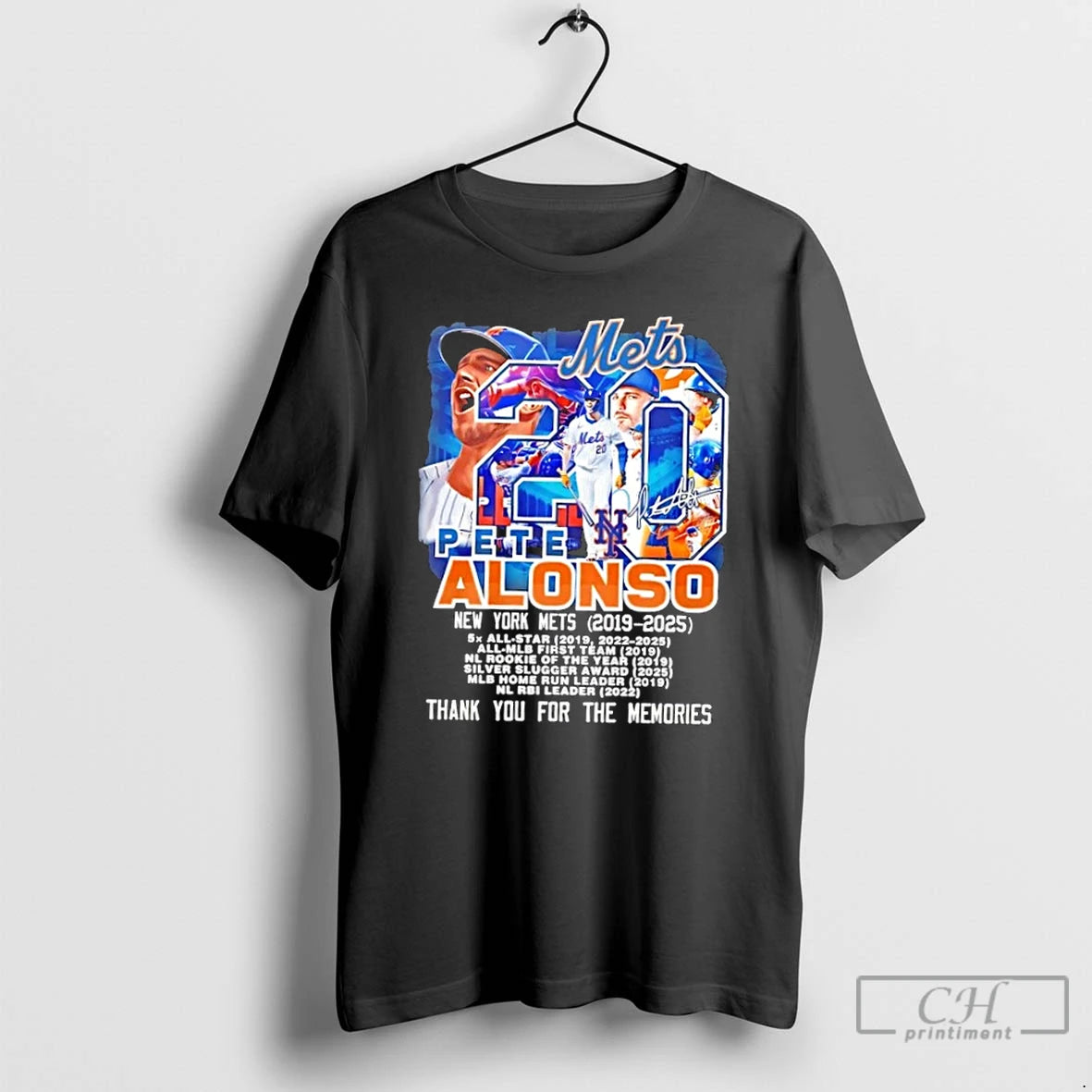Premium New York Mets Pete Alonso 2019 2025 Thank You For The Memories Signature T-Shirts, Hoodie, Sweatshirt