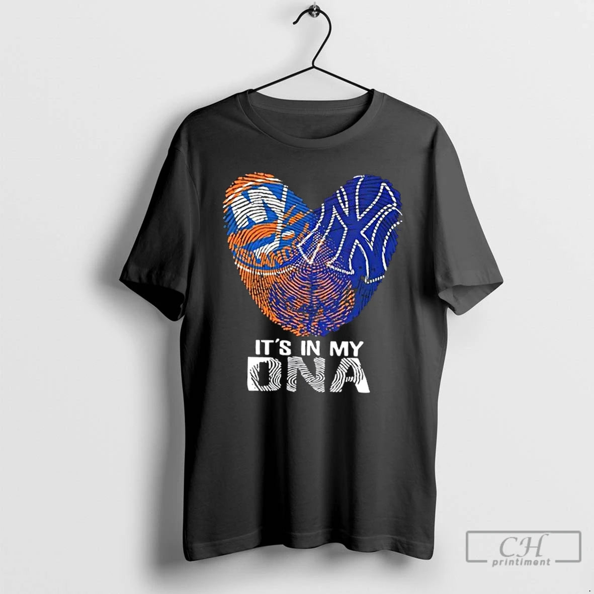 Premium New York City Sports Islanders X Yankees Its In My Dna Fingerprint Heart T-Shirts, Hoodie, Sweatshirt