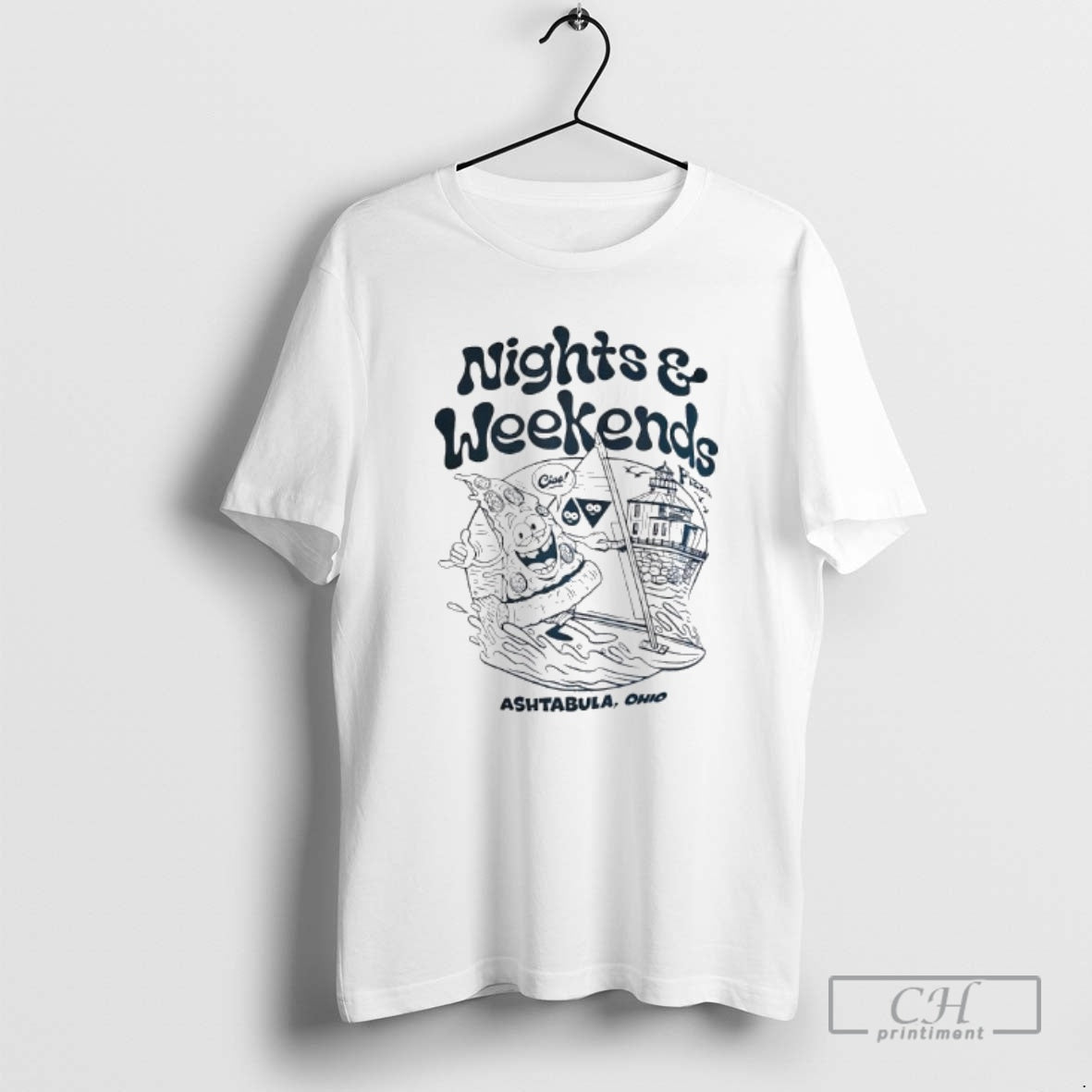 Premium Nights Weekends Ashtabula Ohio Pizza Graphic Shirt Sweater Hoodie, Sweatshirt | PopFlextees.com