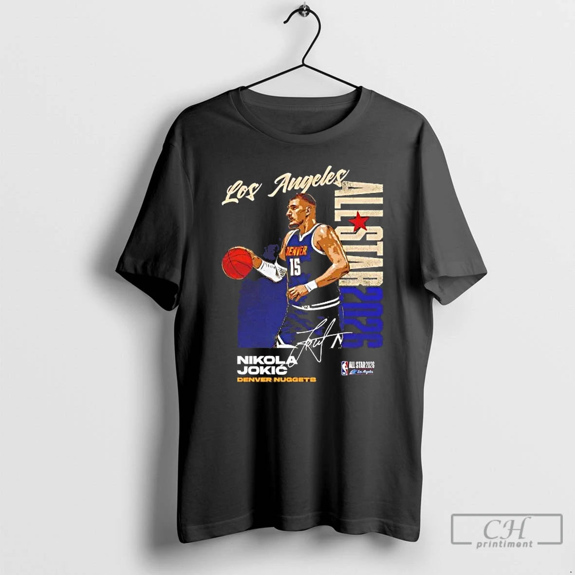 Premium Nikola Jokic 2026 Nba All Star Signature Denver Nuggets Tee Hoodie, Sweatshirt | PopFlextees.com