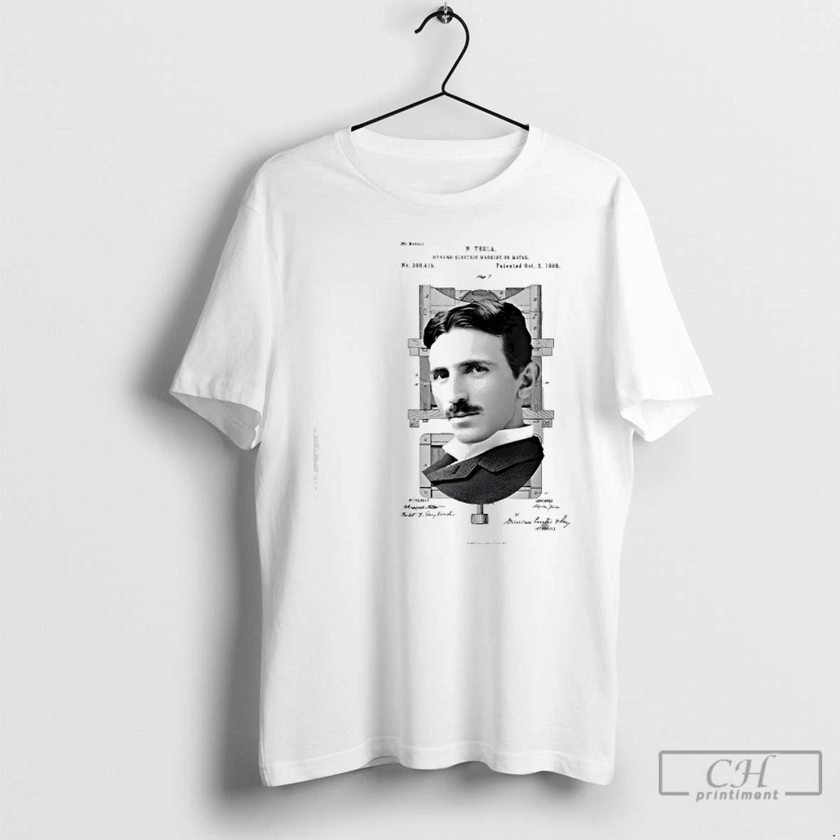 Nikola Tesla Photo Patent T-Shirts, Hoodie, Sweatshirt