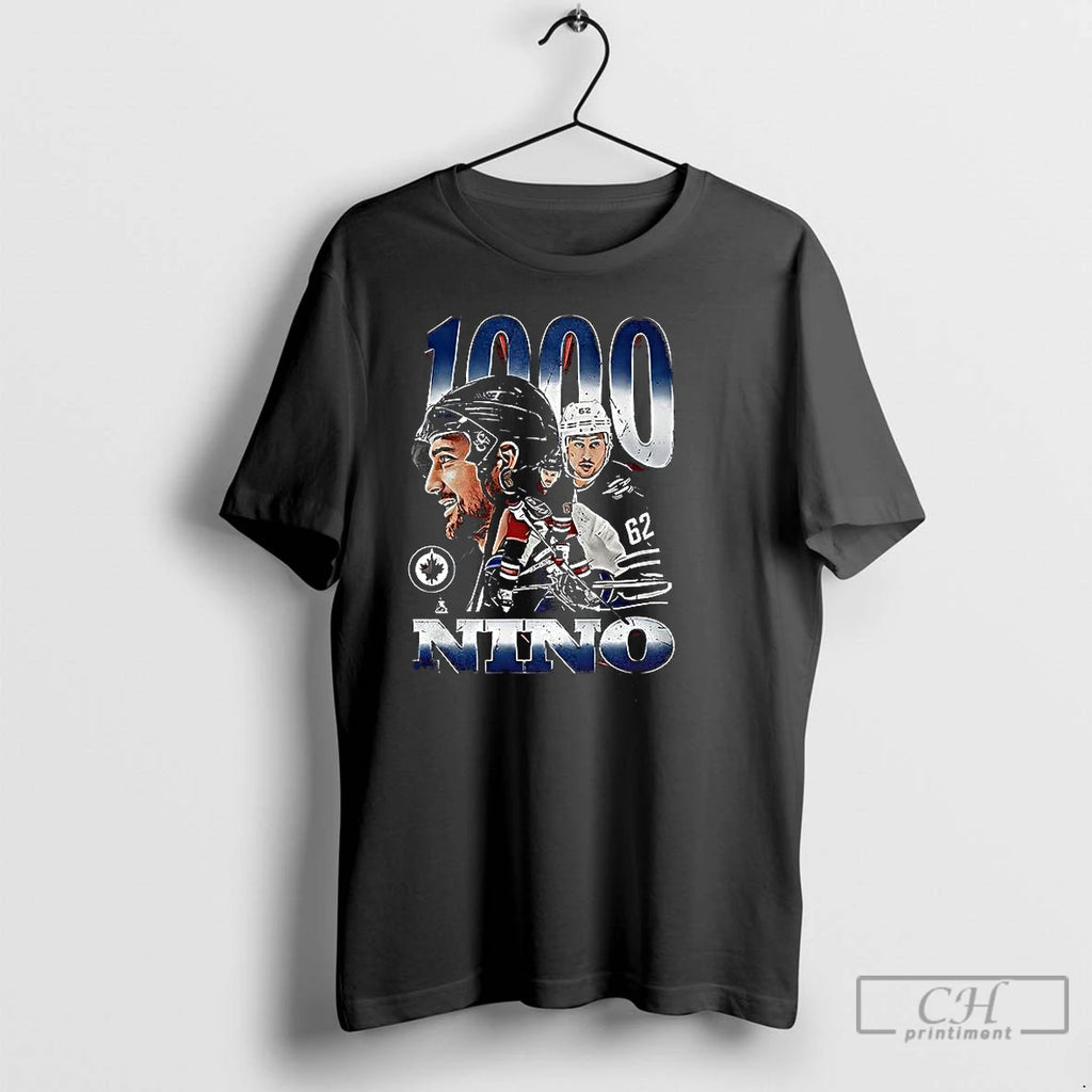 Premium Nino Niederreiter 1000 Games Graphic T-Shirts, Hoodie, Sweatshirt | PopFlextees.com