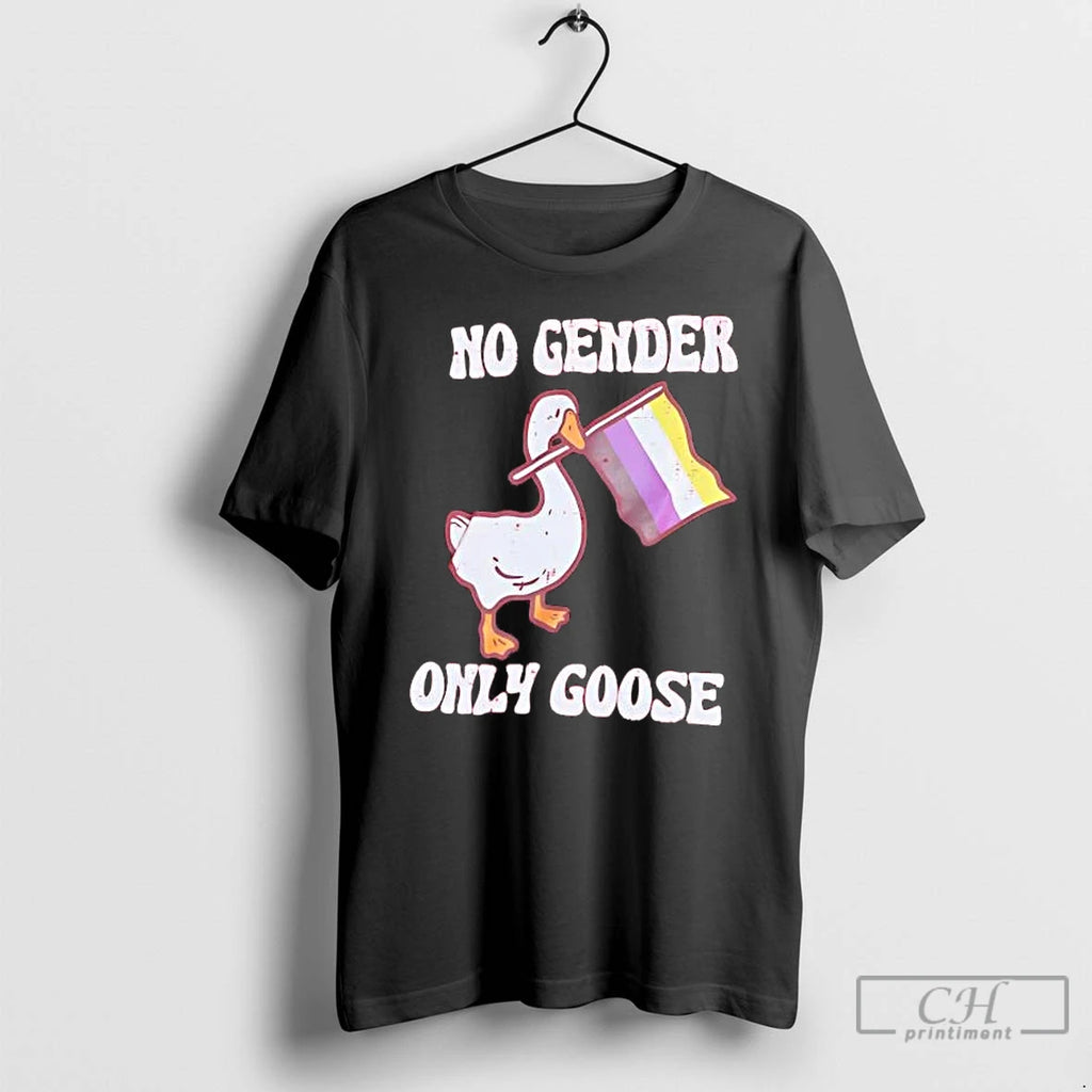 Premium Non Binary Pride Flag No Gender Only Goose Tee Hoodie, Sweatshirt | PopFlextees.com
