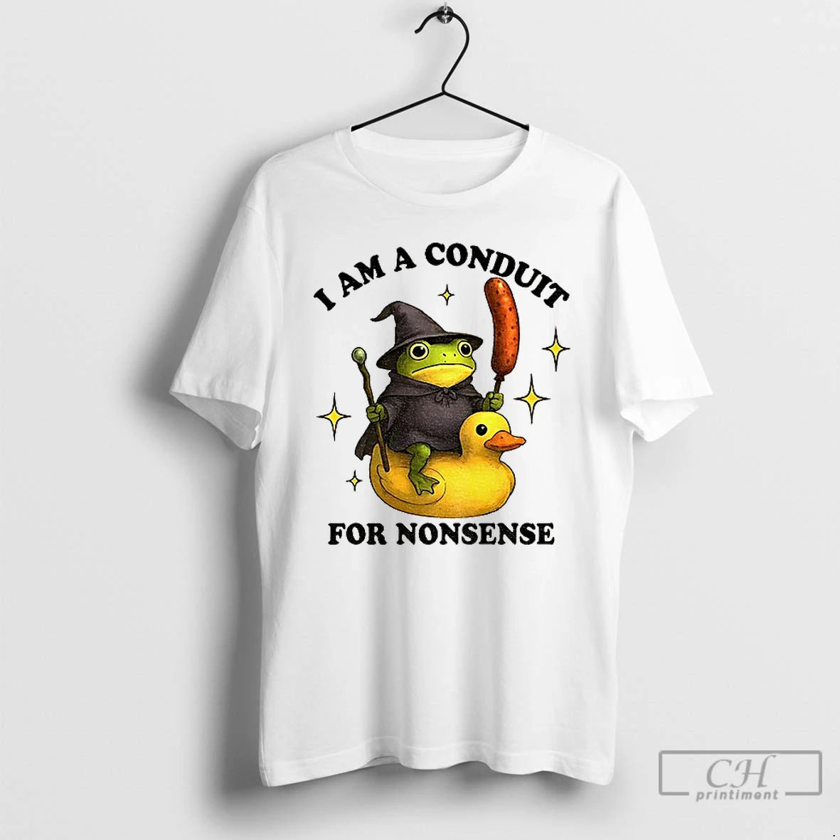 Premium Nonsense Frog I Am A Conduit For Nonsense T-Shirts, Hoodie, Sweatshirt | PopFlextees.com