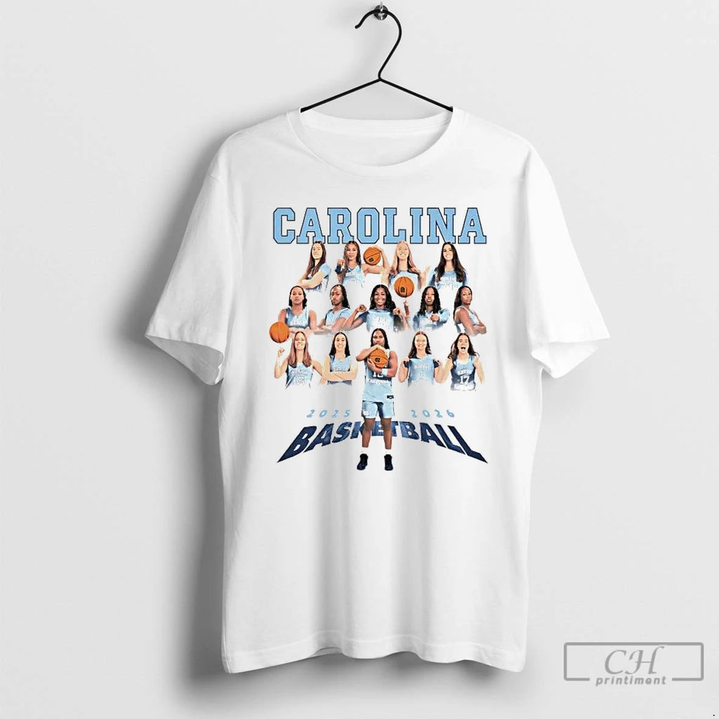 Premium North Carolina Tar Heels Womens Basketball 2026 Team Players T-Shirts, Hoodie, Sweatshirt | PopFlextees.com