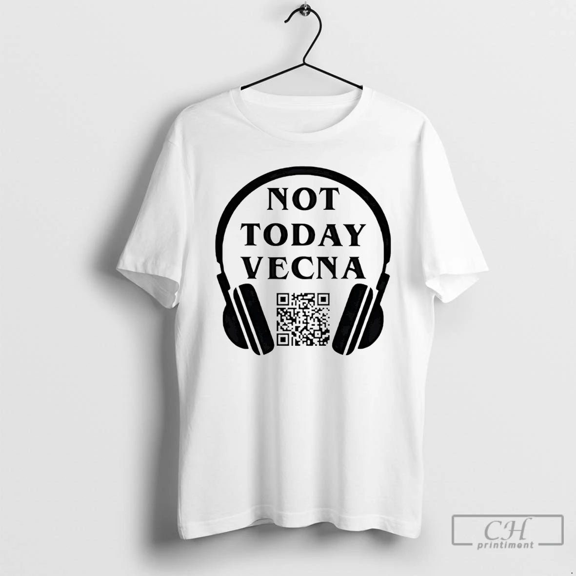 Premium Not Today Vecna With Qr Code T-Shirts, Hoodie, Sweatshirt | PopFlextees.com