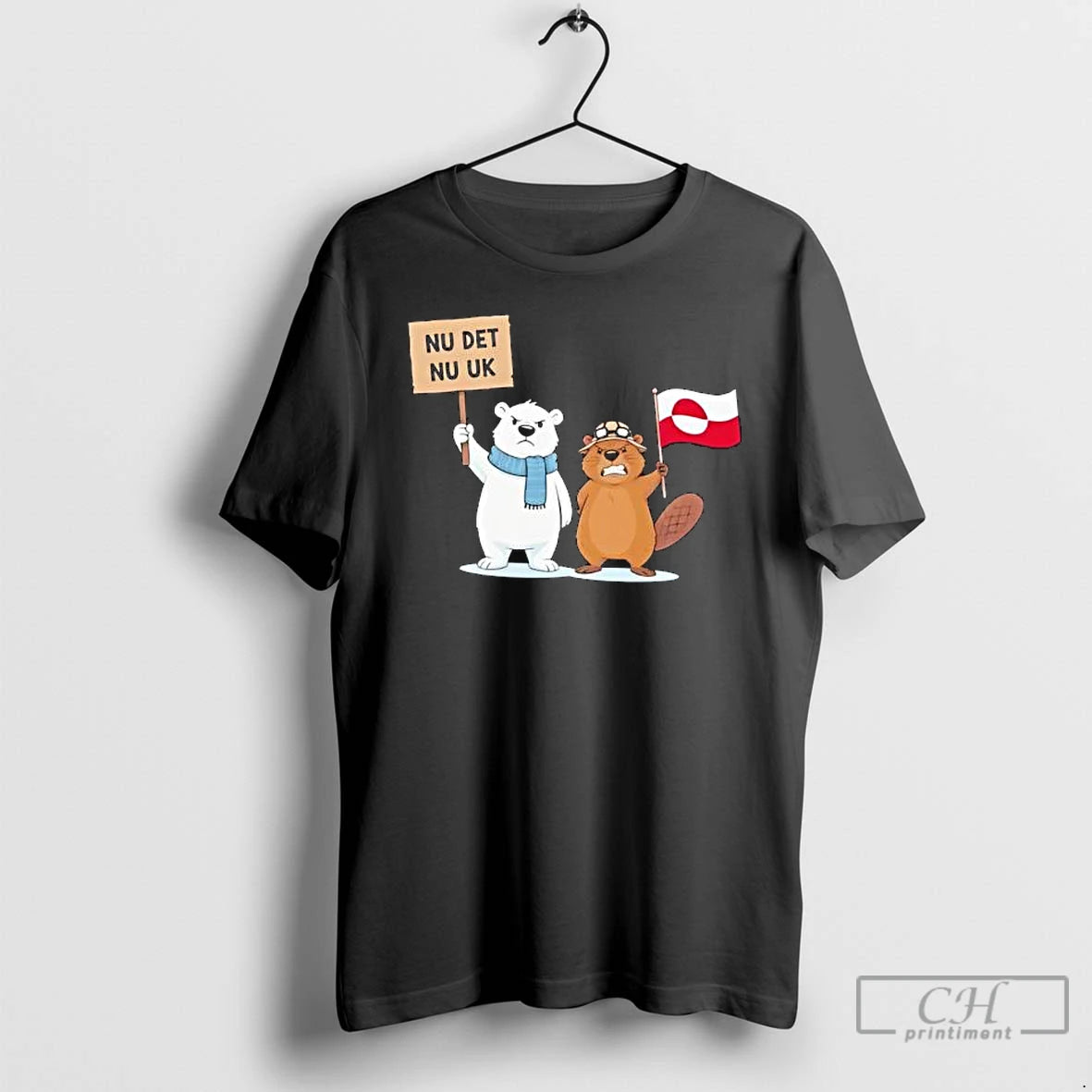 Premium Nu Det Nuuk Nows Enough Greenland Silhouette With Greenlandic Flag T-Shirts, Hoodie, Sweatshirt | PopFlextees.com