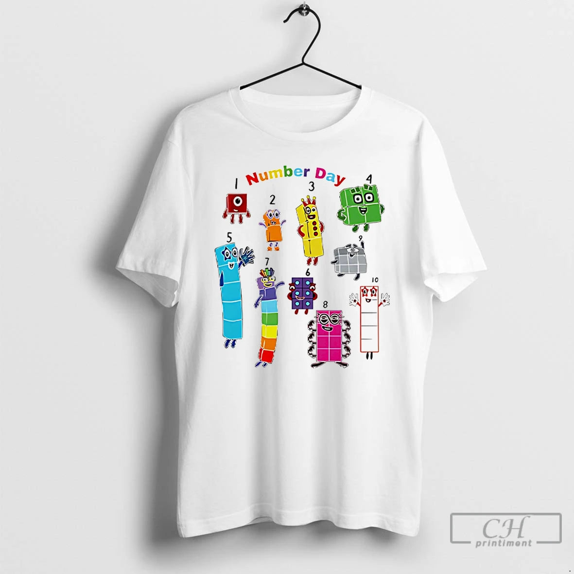 Premium Numberblocks Number Day Paint T-Shirts, Hoodie, Sweatshirt | PopFlextees.com