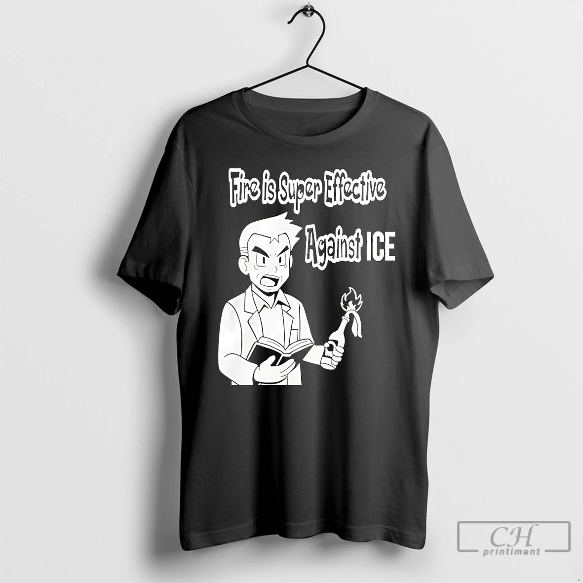 Premium Oak Pokmon Fire Is Super Effective Against Ice Christmas T-Shirts, Hoodie, Sweatshirt | PopFlextees.com