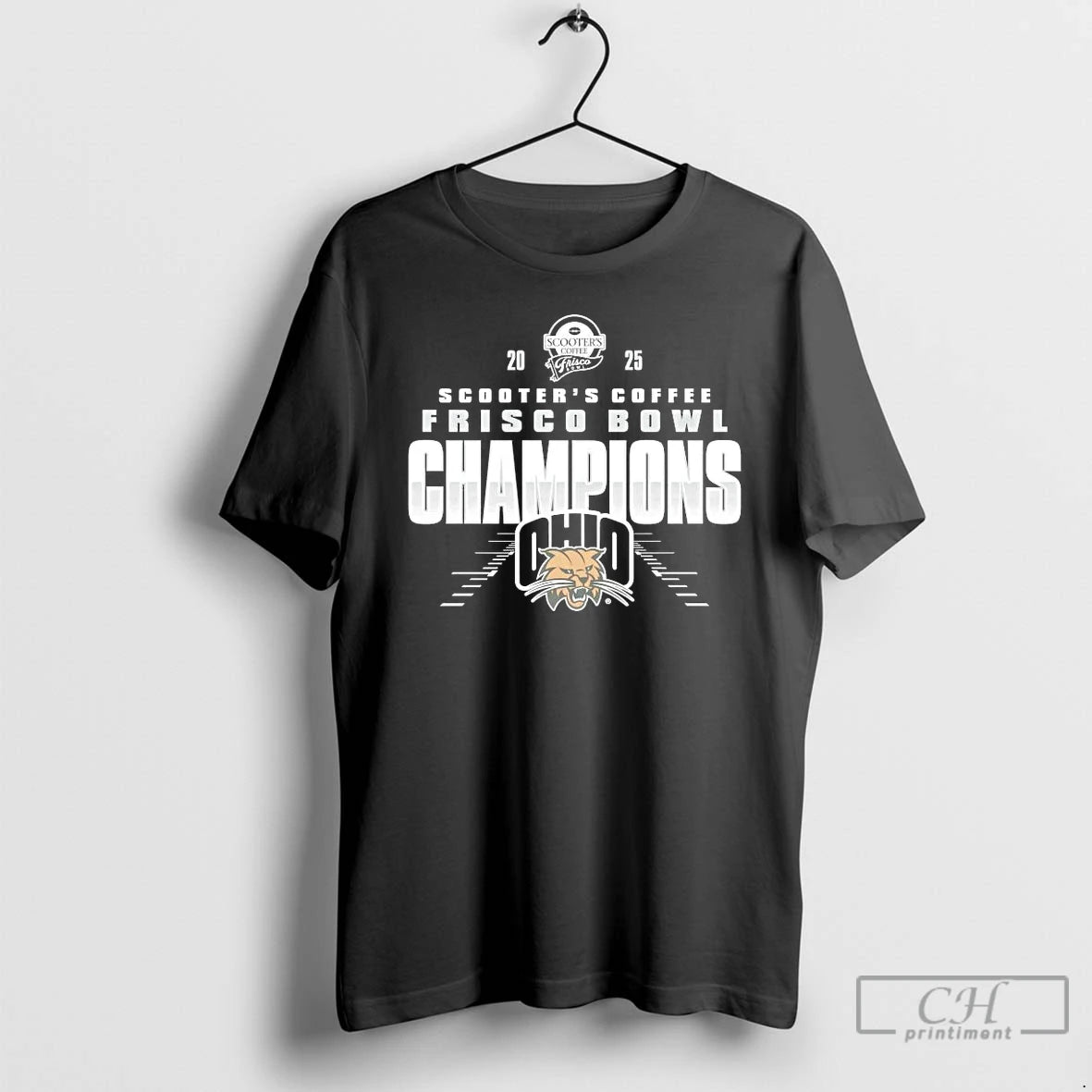 Premium Ohio Bobcats 2025 Frisco Bowl Champions Runway T-Shirts, Hoodie, Sweatshirt | PopFlextees.com