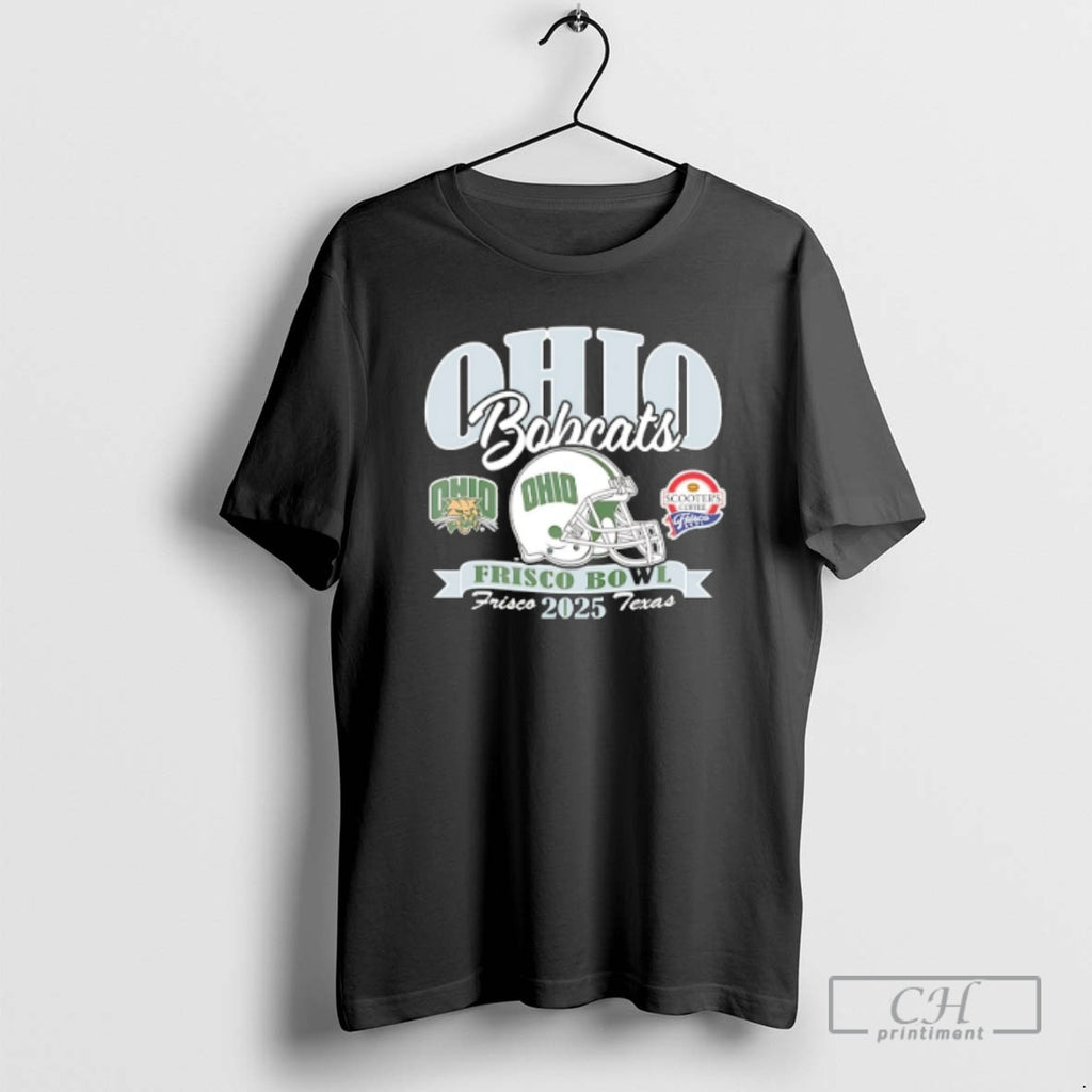 Premium Ohio Bobcats Football 2025 Scooters Coffee Frisco Bowl Shirt Sweater Hoodie, Sweatshirt | PopFlextees.com