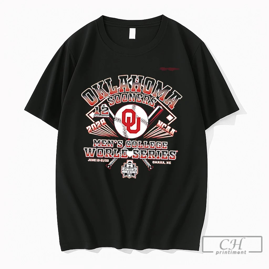 Premium Oklahoma Sooners 2026 College World Series Bound 12 Tee