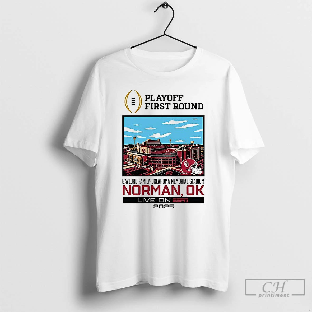 Premium Oklahoma Sooners Ncaa Cfp 2025 First Round Live From Gaylord Family Stadium T Shirts Hoodie, Sweatshirt