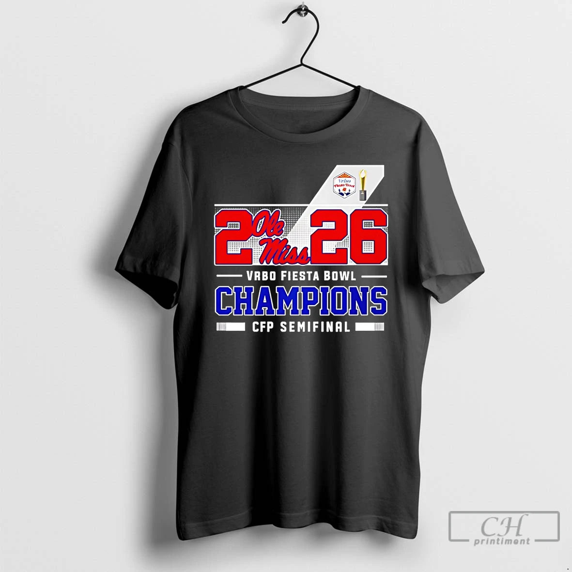 Premium Ole Miss Rebles Football Cfp 2026 Vrbo Fiesta Bowl Champions T-Shirts, Hoodie, Sweatshirt | PopFlextees.com