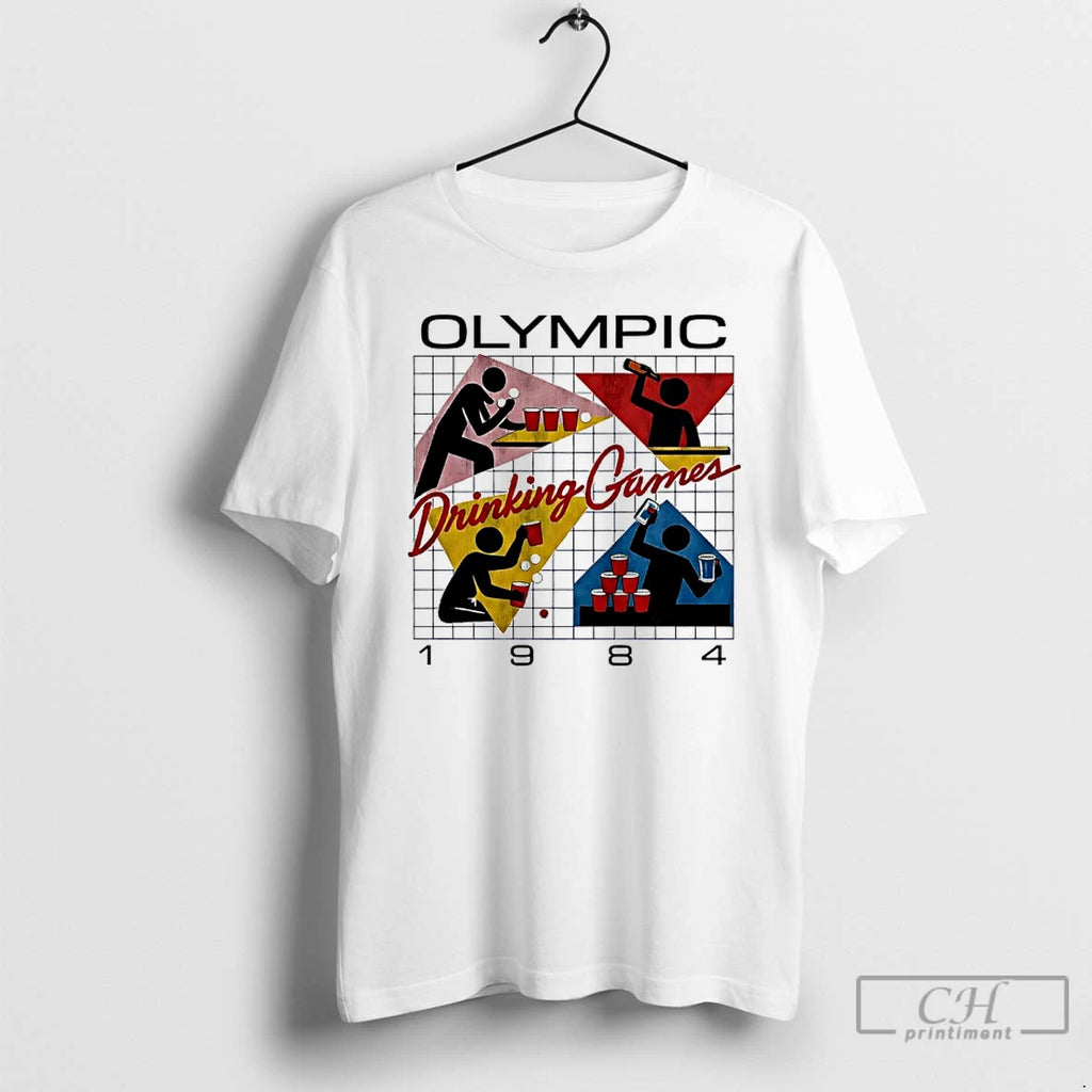 Premium Olympic Drinking Games 1984 Retro T-Shirts, Hoodie, Sweatshirt | PopFlextees.com
