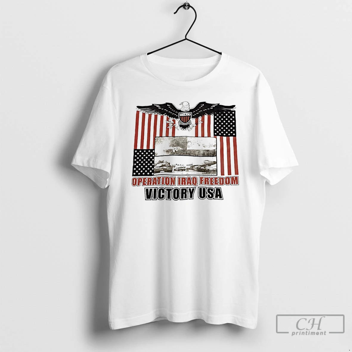 Premium Operation Iraq Freedom Victory Usa Flag Vintage T-Shirts, Hoodie, Sweatshirt | PopFlextees.com