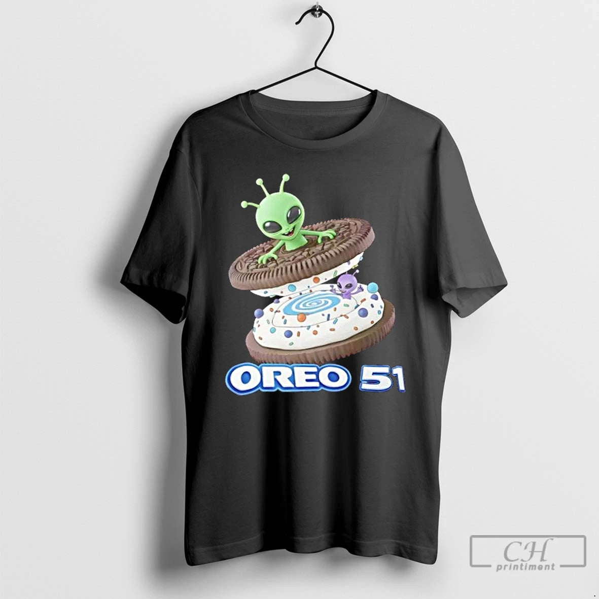 Premium Oreo 51 Alien Cookie Area 51 And Ufo Fan T-Shirts, Hoodie, Sweatshirt | PopFlextees.com