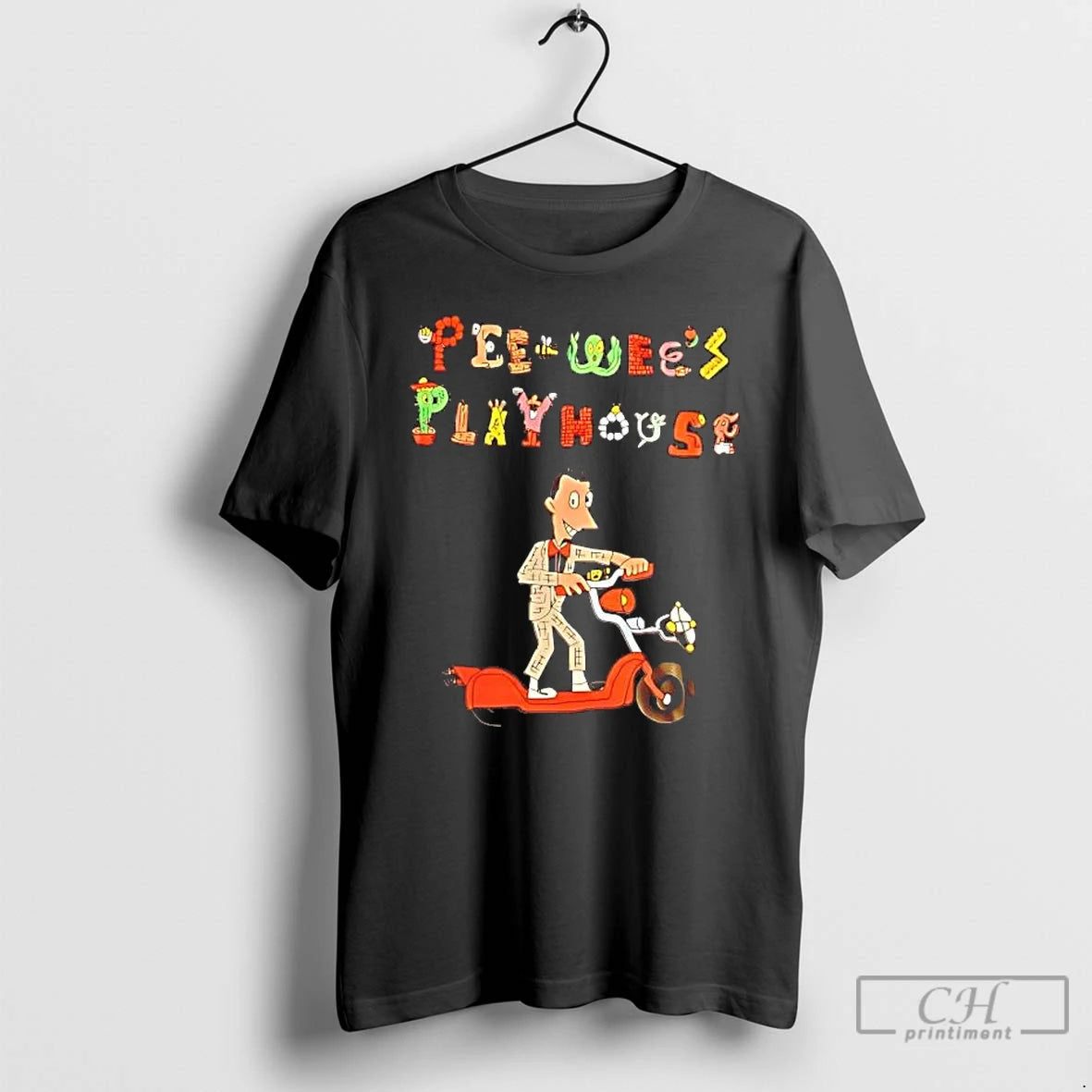 Premium Paul Reubens Caricature Pee Wees Playhouse T-Shirts, Hoodie, Sweatshirt | PopFlextees.com