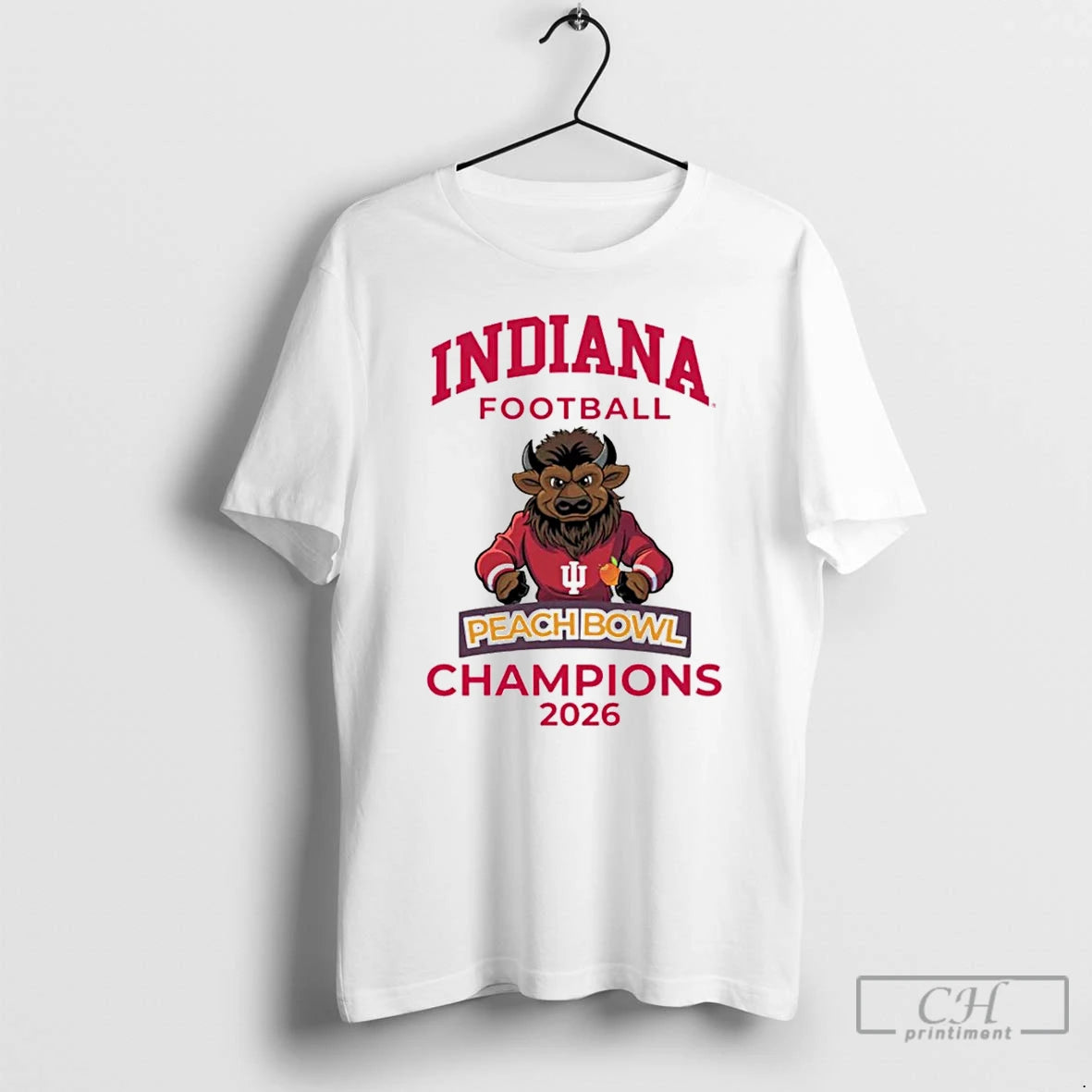 Premium Peach Bowl Champions 2026 Indiana Football T-Shirts, Hoodie, Sweatshirt | PopFlextees.com