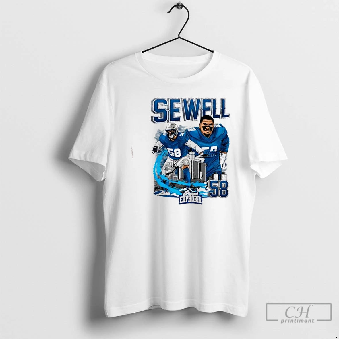 Premium Penei Sewell Detroit Lions Football City Graphic T-Shirts, Hoodie, Sweatshirt | PopFlextees.com