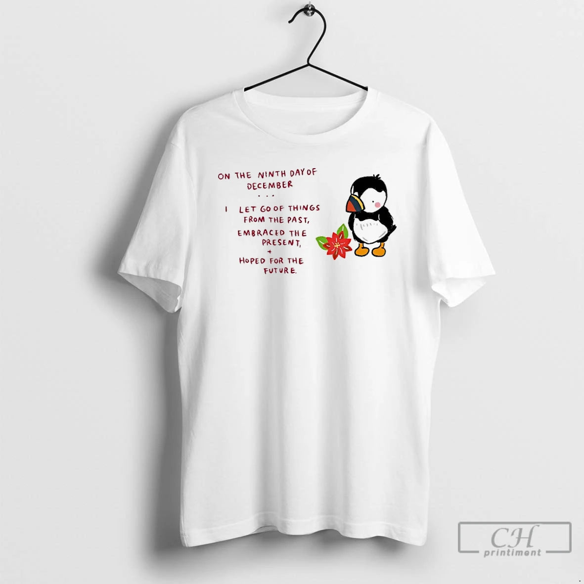 Premium Penguin Christmas On The Ninth Day Of December I Let Go Of Things From T-Shirts, Hoodie, Sweatshirt | PopFlextees.com