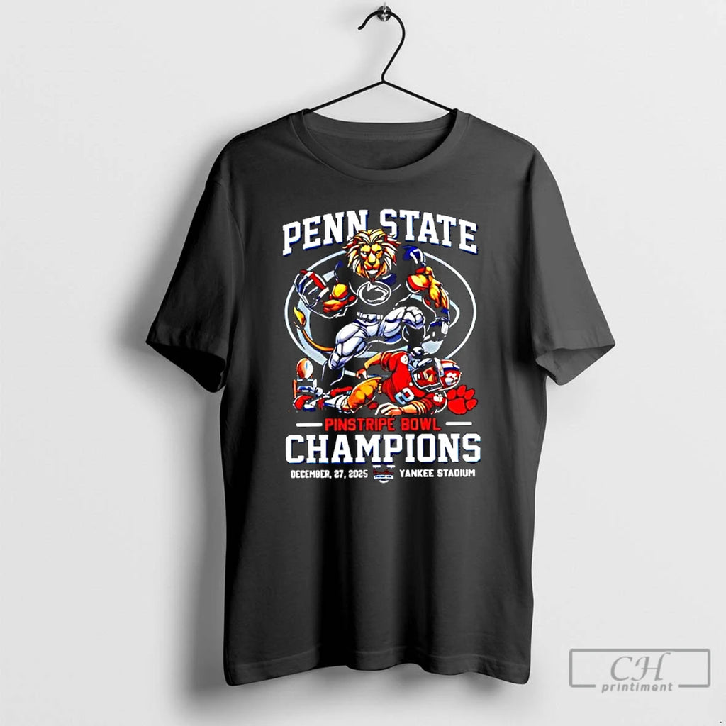 Premium Penn State Nittany Lions Beat Clemson Pinstripe Bowl Champions T-Shirts, Hoodie, Sweatshirt | PopFlextees.com