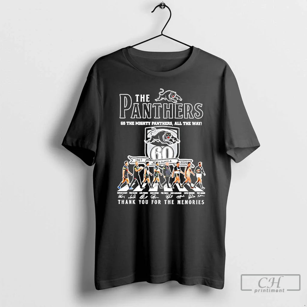 Penrith Panthers 60 Seasons 1967 2026 Go Mighty Panthers All Way Thank T-Shirts, Hoodie, Sweatshirt