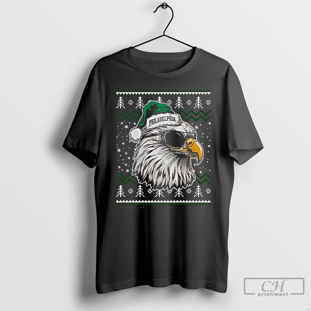 Premium Philadelphia Football Mascot Ugly Pattern Vintage Christmas T-Shirts, Hoodie, Sweatshirt | PopFlextees.com