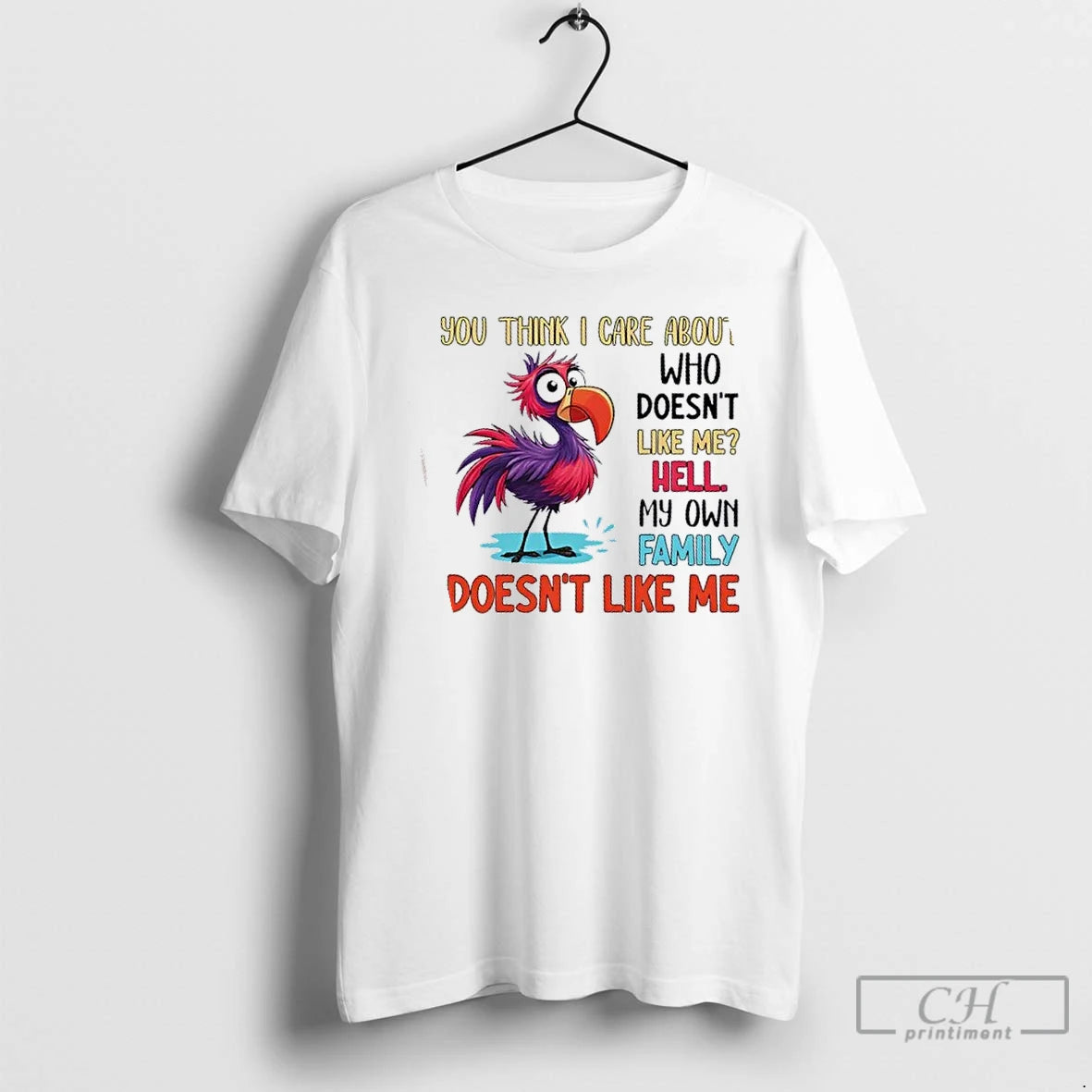 Premium Pink Crow You Think I Care About Who Doesnt Like Me Hell My Own T-Shirts, Hoodie, Sweatshirt | PopFlextees.com