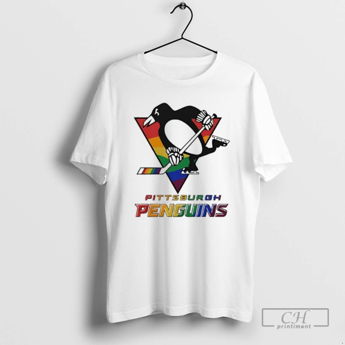 Premium Pittsburgh Penguins Atlanta Essentials 2025 Pride Flag Graphic Shirt Sweater Hoodie, Sweatshirt | PopFlextees.com