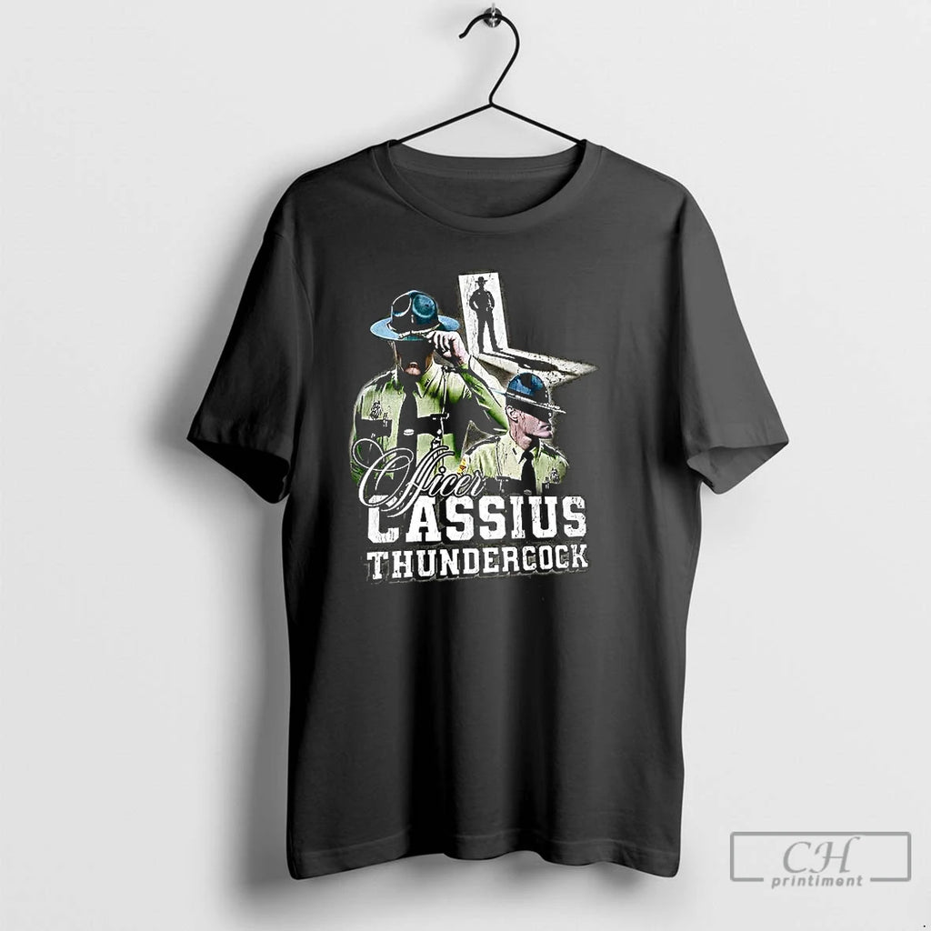 Premium Police Officer Cassius Thundercock Graphic T-Shirts, Hoodie, Sweatshirt | PopFlextees.com