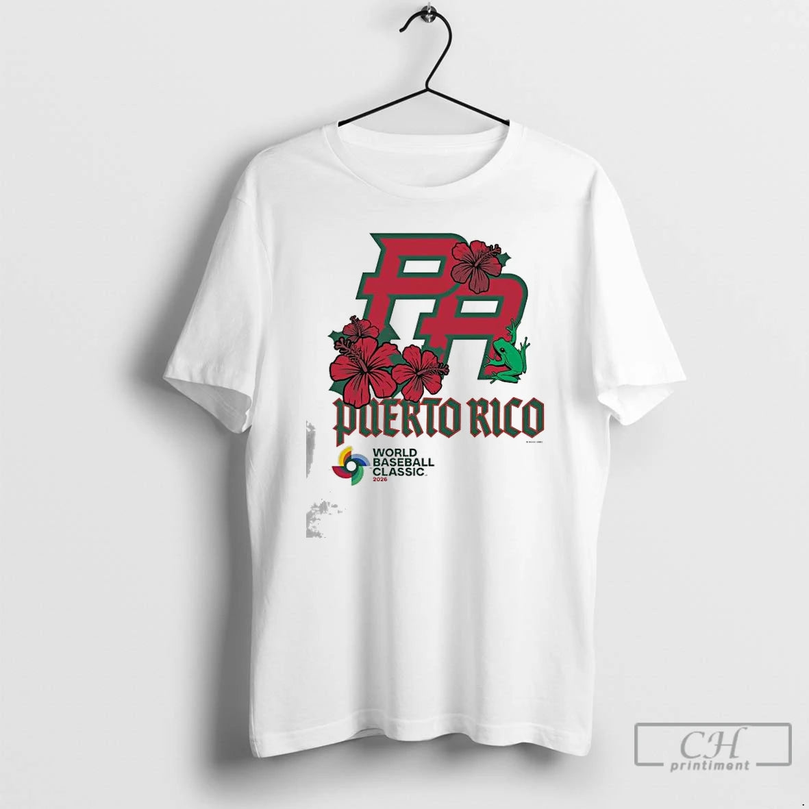 Premium Puerto Rico World Baseball Classic 2026 Hibiscus Frog T-Shirts, Hoodie, Sweatshirt | PopFlextees.com