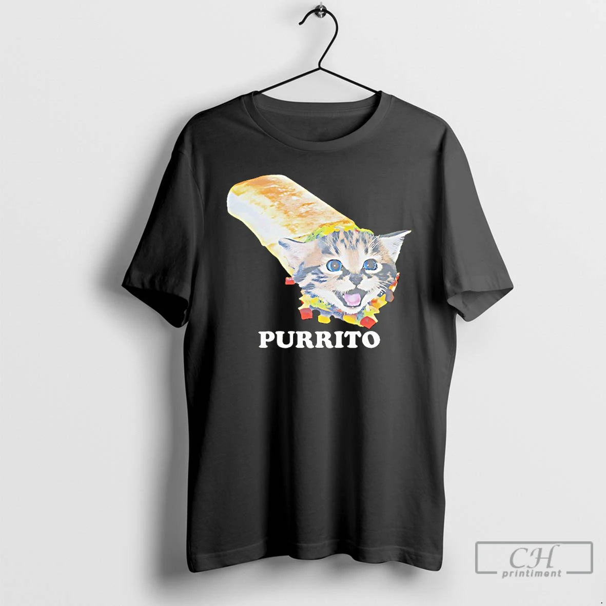 Premium Purrito Cat Burrito Mexican Food Funny T-Shirts, Hoodie, Sweatshirt | PopFlextees.com