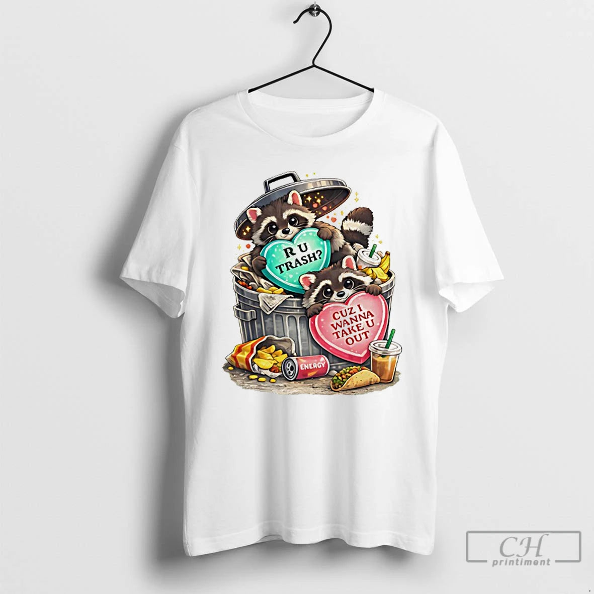 Premium Racoon R U Trash Cuz I Wanna Take U Out Valentine Day T Shirts Hoodie, Sweatshirt | PopFlextees.com