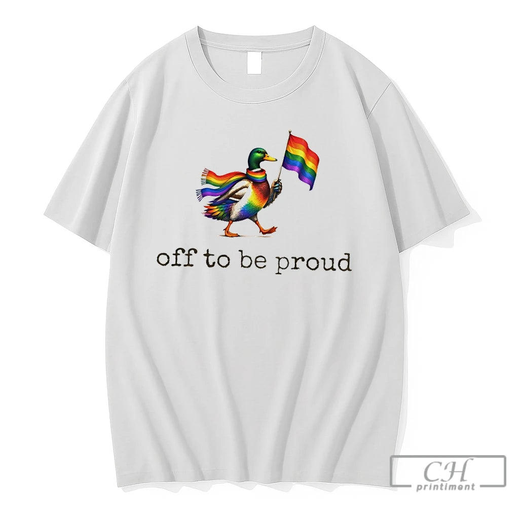 Premium Rainbow Duck Animal Flag Off To Be Proud Lgbt