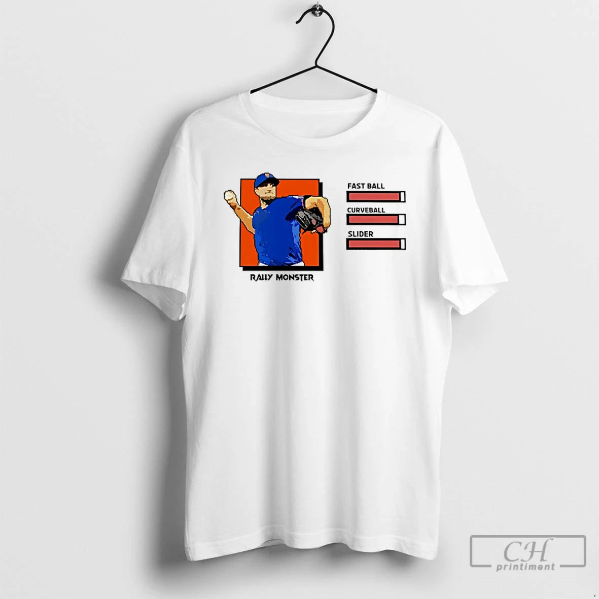 Premium Rally Monster Fastball Curveball Slider T-Shirts, Hoodie, Sweatshirt | PopFlextees.com