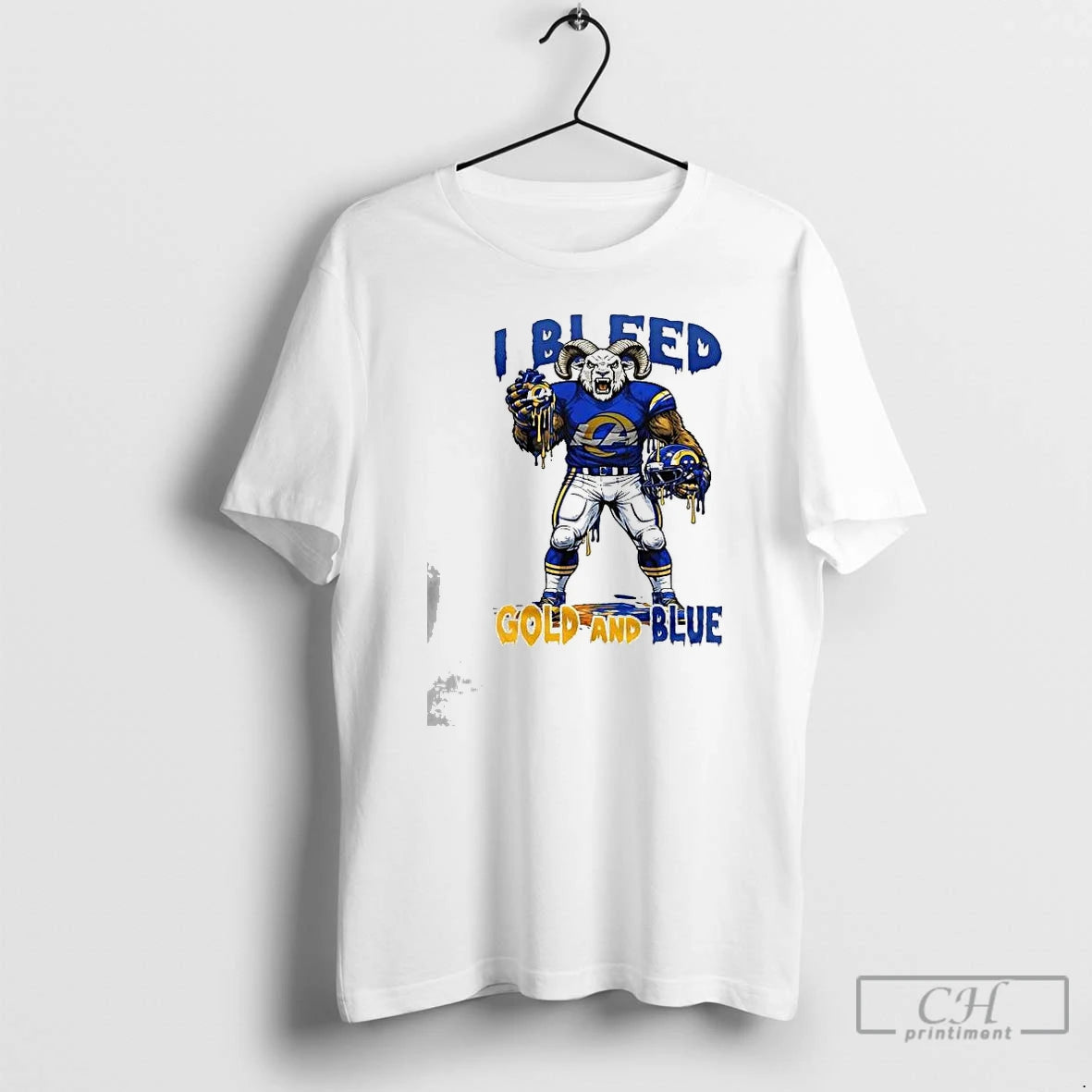 Premium Rams For Life I Bleed Gold And Blue T-Shirts, Hoodie, Sweatshirt | PopFlextees.com