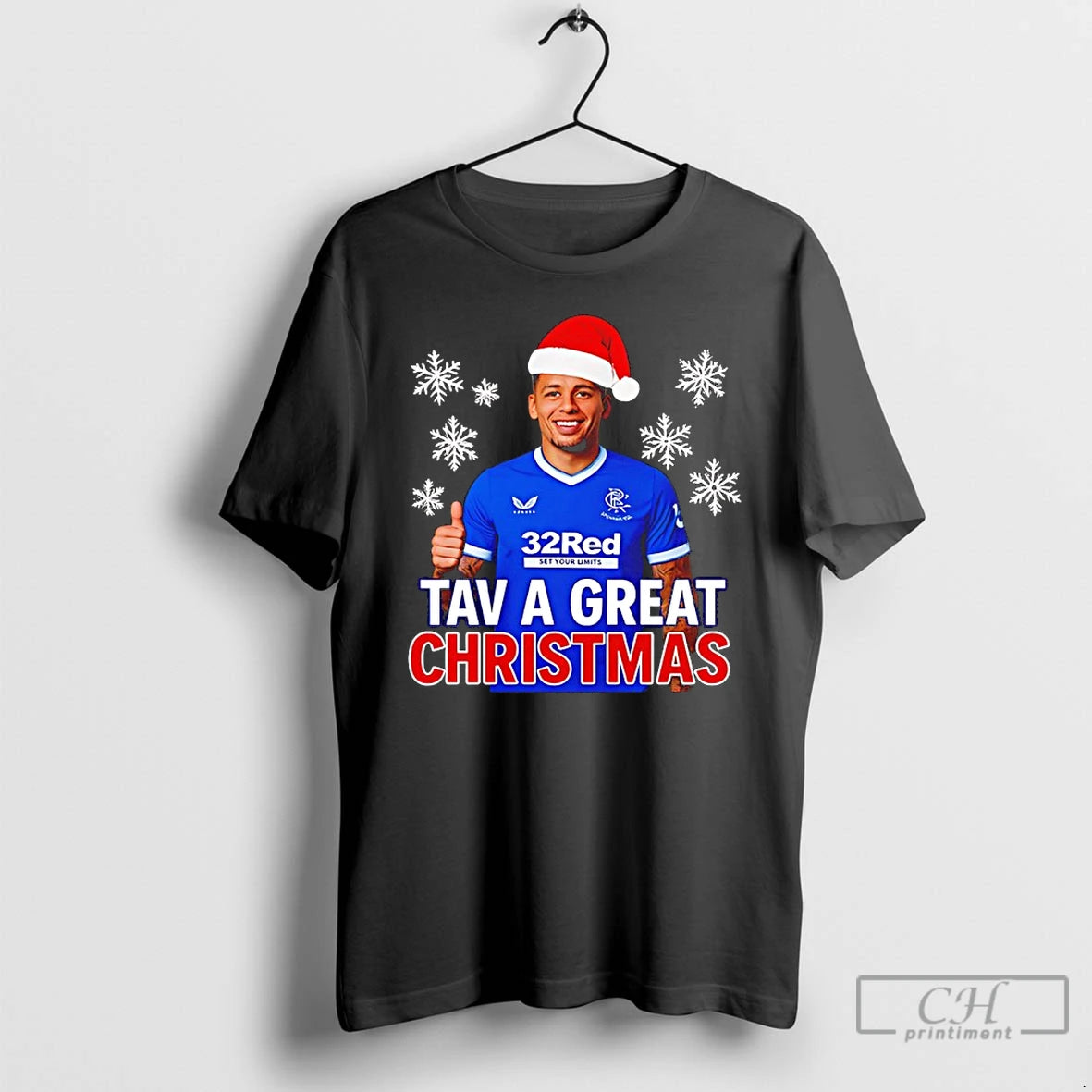 Premium Rangers Santa Hat Tav A Great Christmas T-Shirts, Hoodie, Sweatshirt | PopFlextees.com