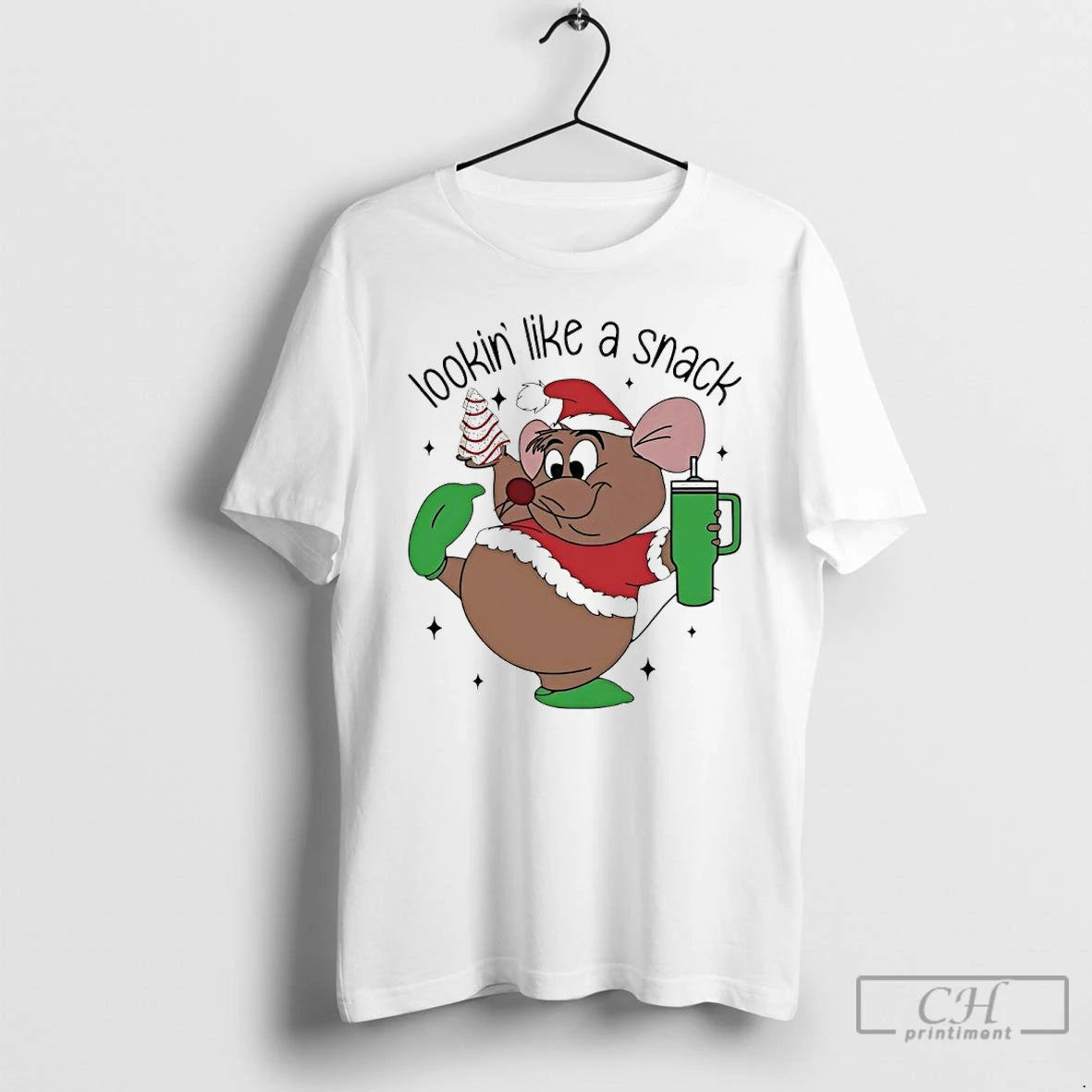 Premium Rat Santa Looking Like A Snack Christmas T-Shirts, Hoodie, Sweatshirt | PopFlextees.com